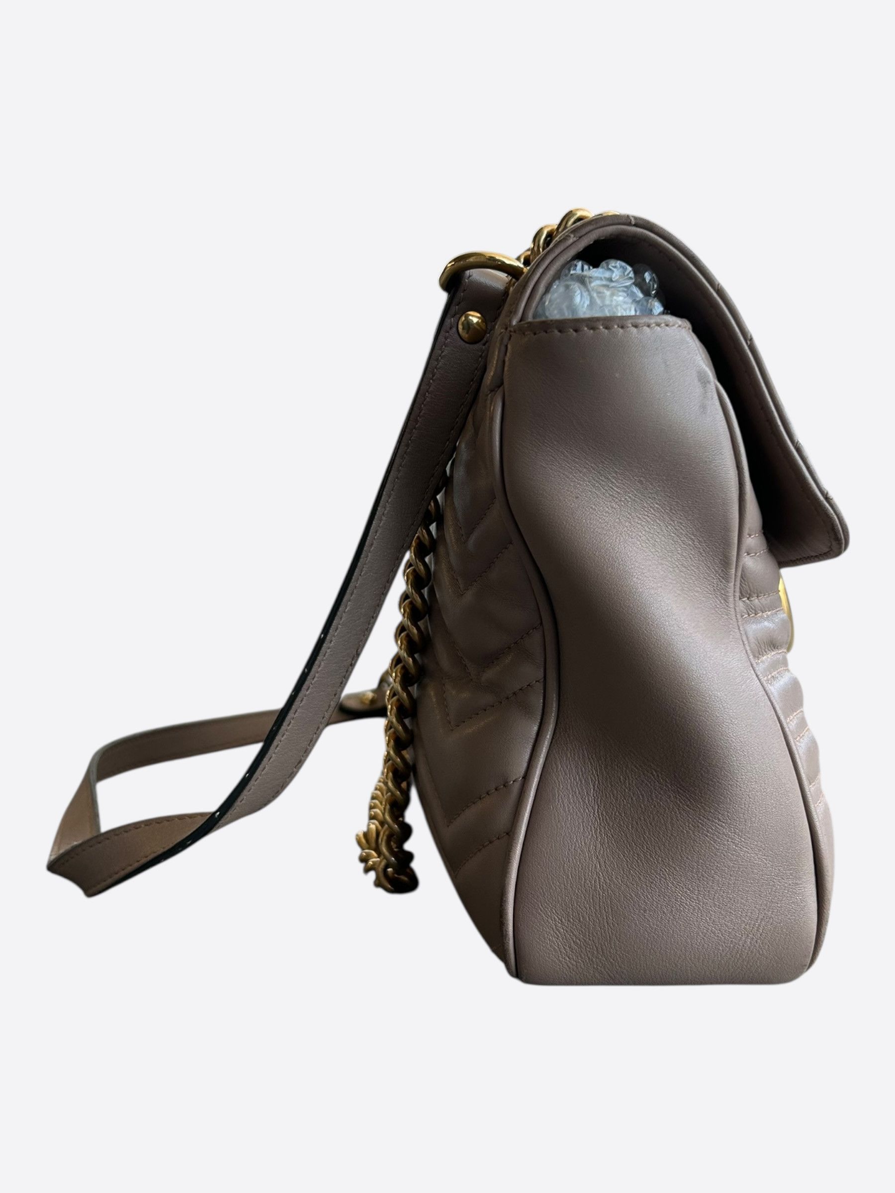 Gucci Gucci Brown GG Marmont Medium Shoulder Bag Size ONE SIZE - 2 Thumbnail