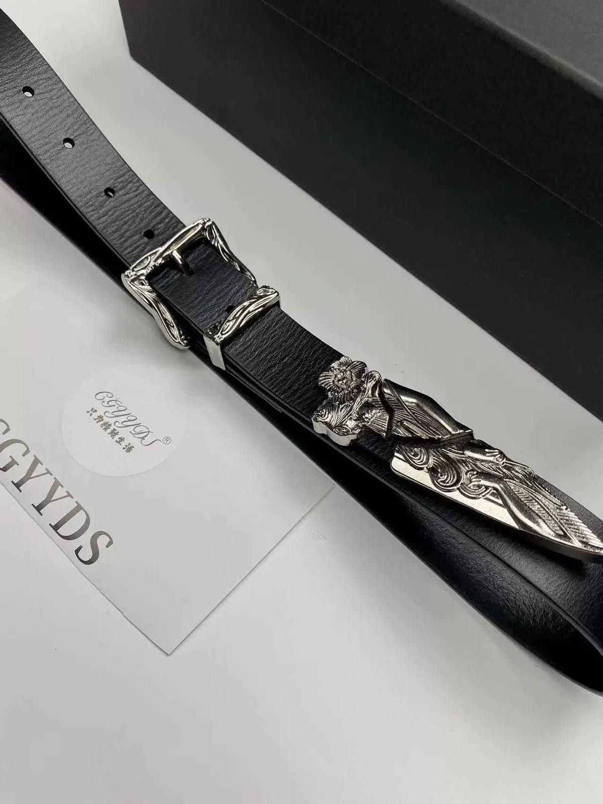Japanese Brand Western Sword Belt – Carved Blade Detail, Y2K Style Size ONE SIZE - 3 Thumbnail