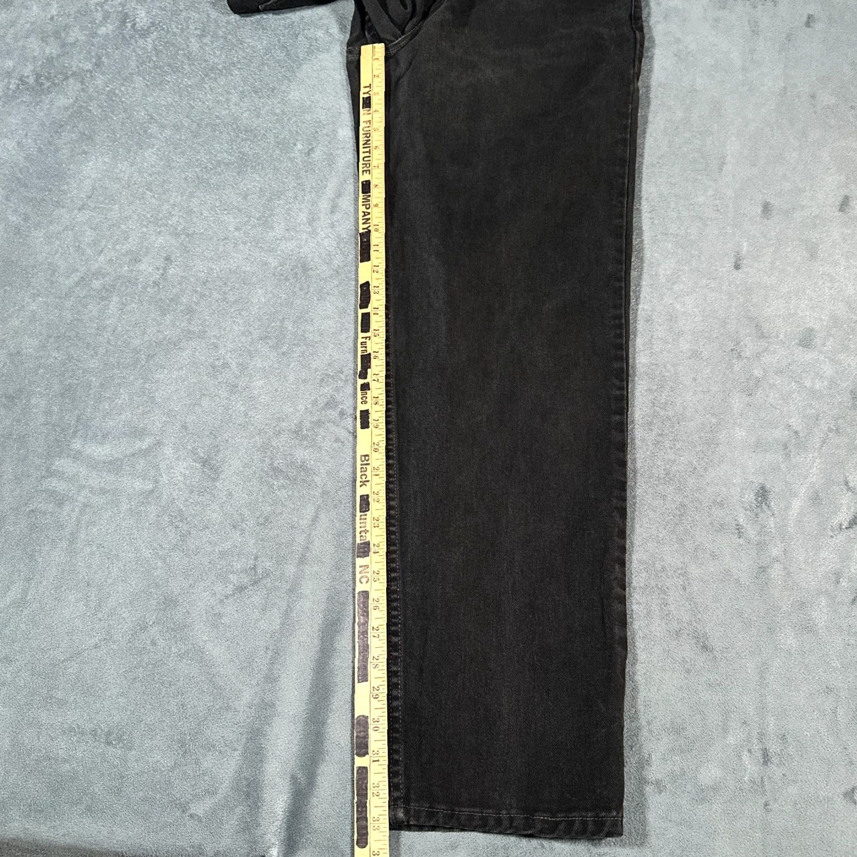 Levi's Levi's 550 Jeans Vintage Relaxed Fit Tapered Leg Denim Black 34x33 USA 90s Y2K 5-Pocket Design Men Size US 34 / EU 50 - 4 Thumbnail
