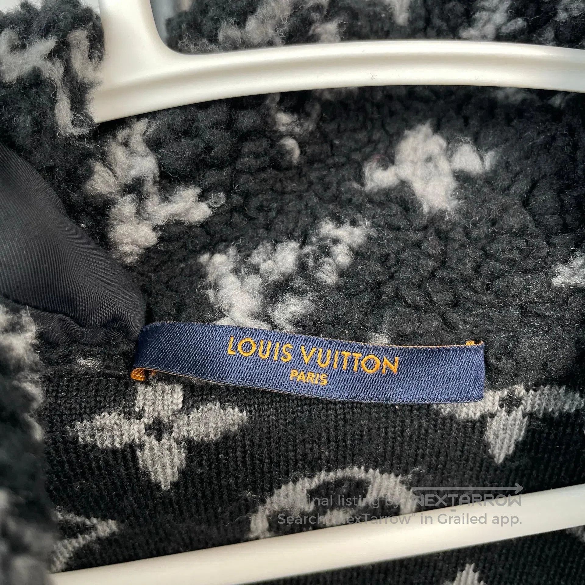Louis Vuitton Louis Vuitton Black Full Print Logo Teddy Fleece Jacket| Size US XS / EU 42 / 0 - 5 Thumbnail