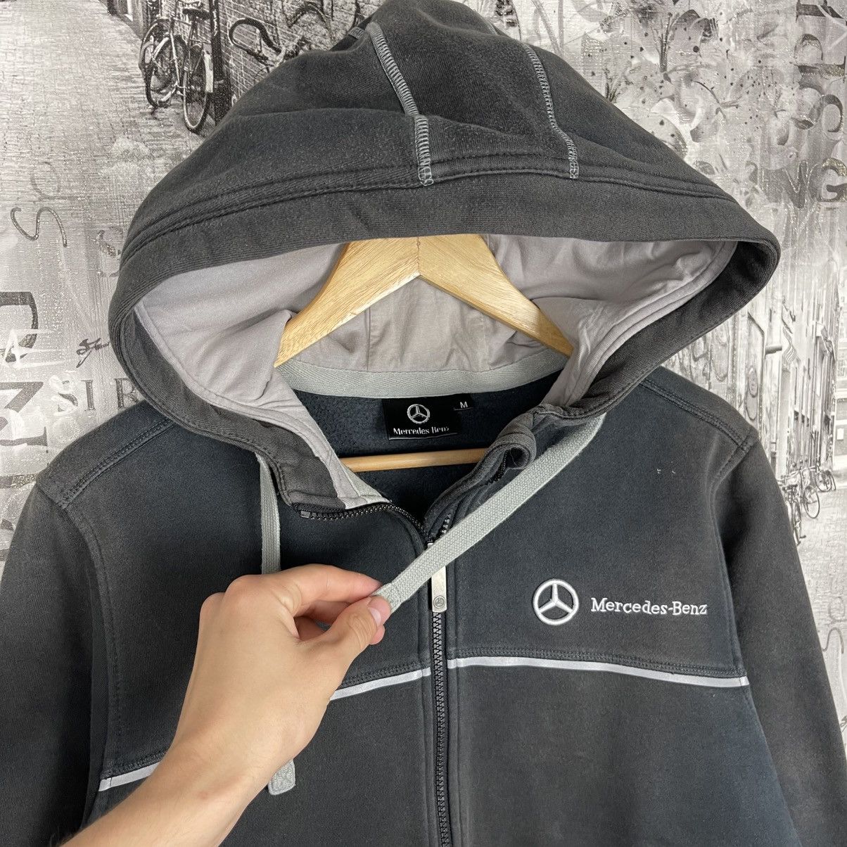 Mercedes-Benz Vintage Mercedes Benz Zip Hoodie Size US M / EU 48-50 / 2 - 4 Thumbnail