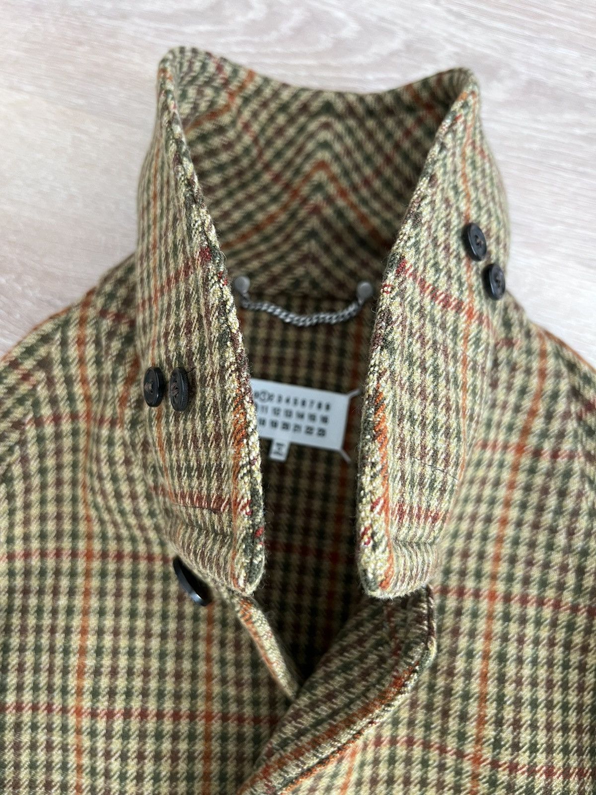 Maison Margiela $4.5k+ FW22 Lines 1 & 10 checked greatcoat, IT50 (oversized) Size US M / EU 48-50 / 2 - 14 Thumbnail