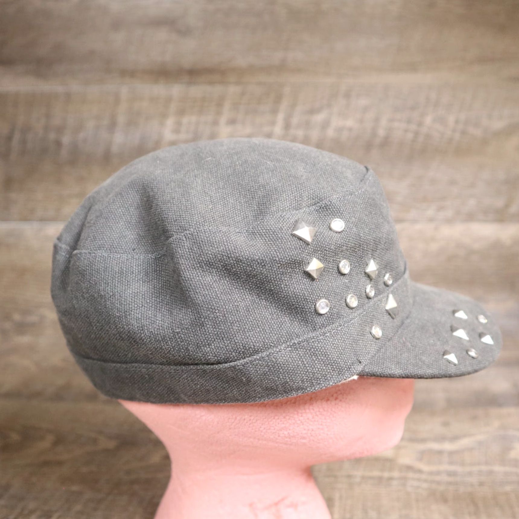 Route 66 Route 66 Hat Adult Women's Bonnet Black Studded Adjustable Color Black 90s? Size ONE SIZE - 3 Thumbnail