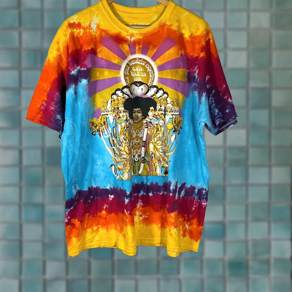 Liquid Blue Jimi Hendrix Experience Tye Dye Tshirt Band Tee Concert Shirt S/M Liquid Blue Mens M Multicolor (P2P 25” Length 29”) Size US M / EU 48-50 / 2 - 1 Thumbnail