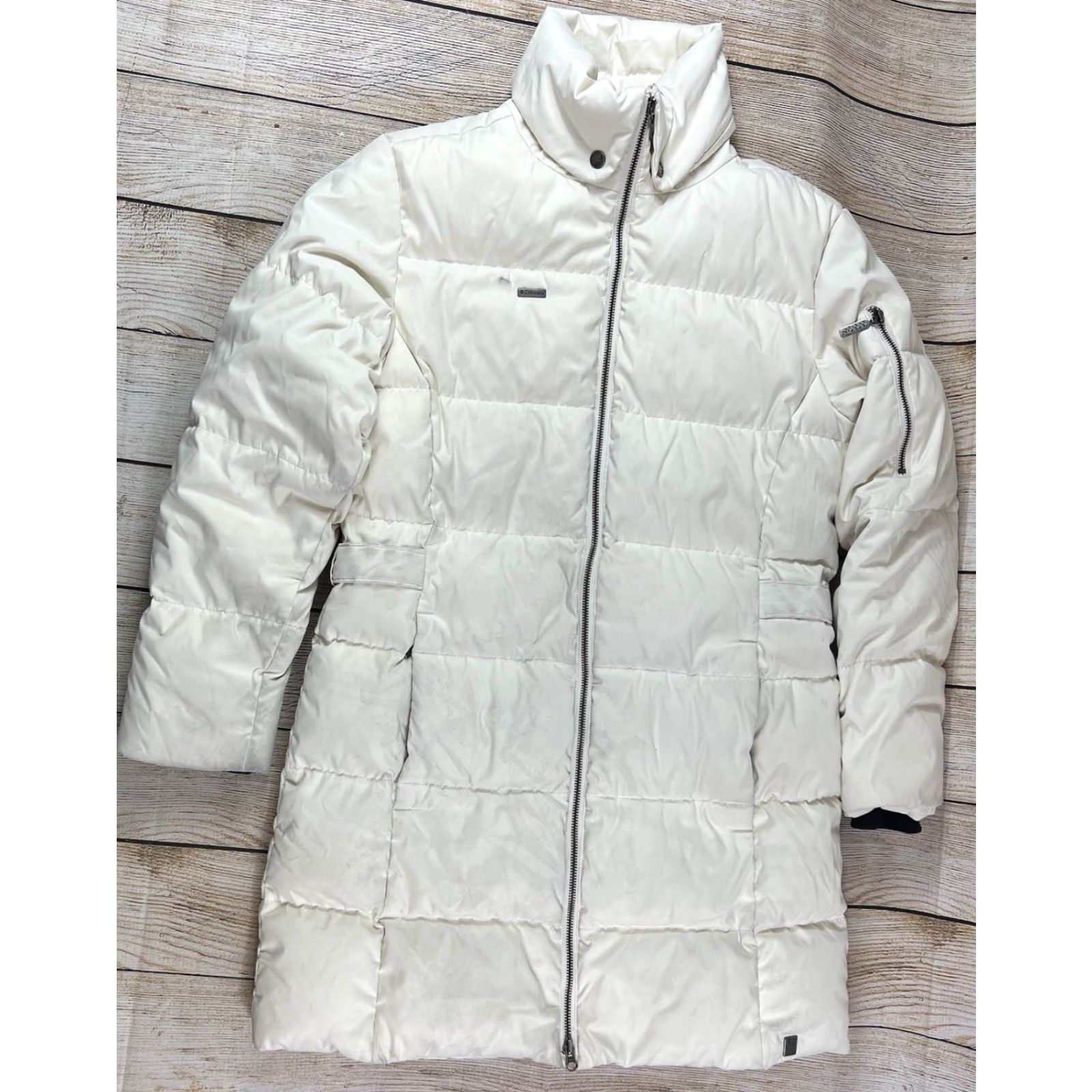 Vintage Columbia XCO Women’s White Down Puffer Jacket Medium Coat Quilted Zip Pocket Regular Size M / US 6-8 / IT 42-44 - 2 Thumbnail