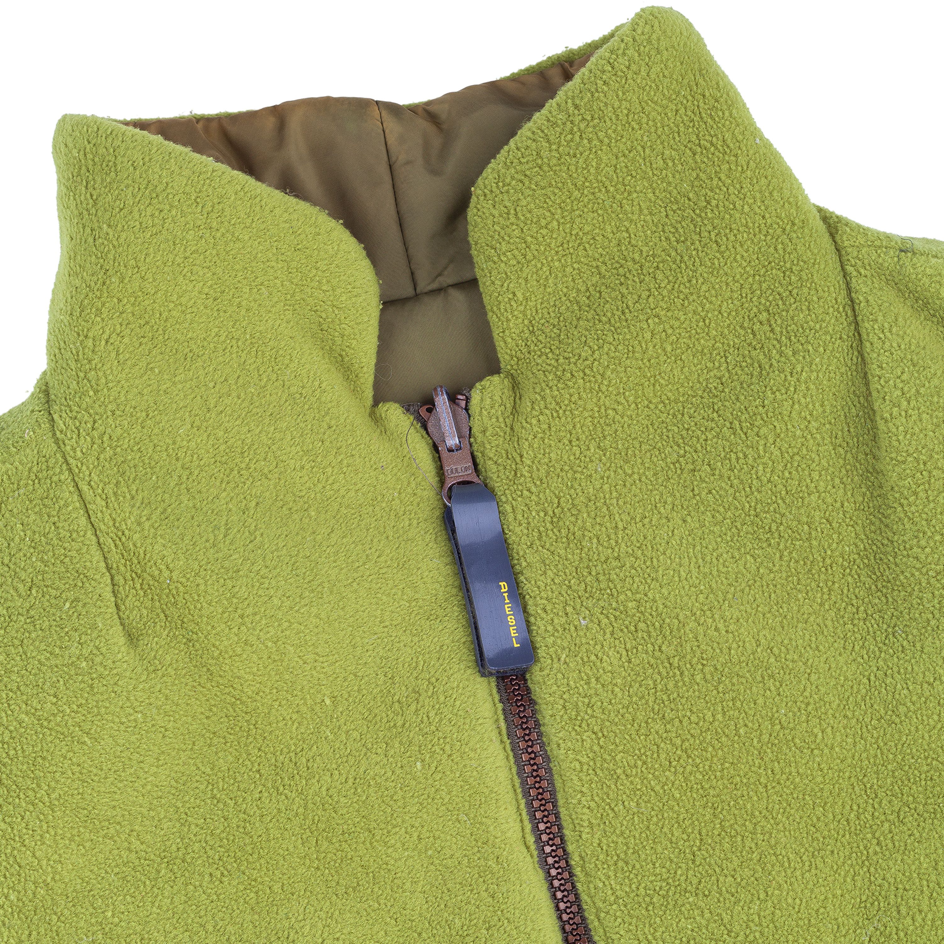 Diesel Diesel Reversible Vintage Fleece Sleeveless Green Vest Size S / US 4 / IT 40 - 5 Thumbnail