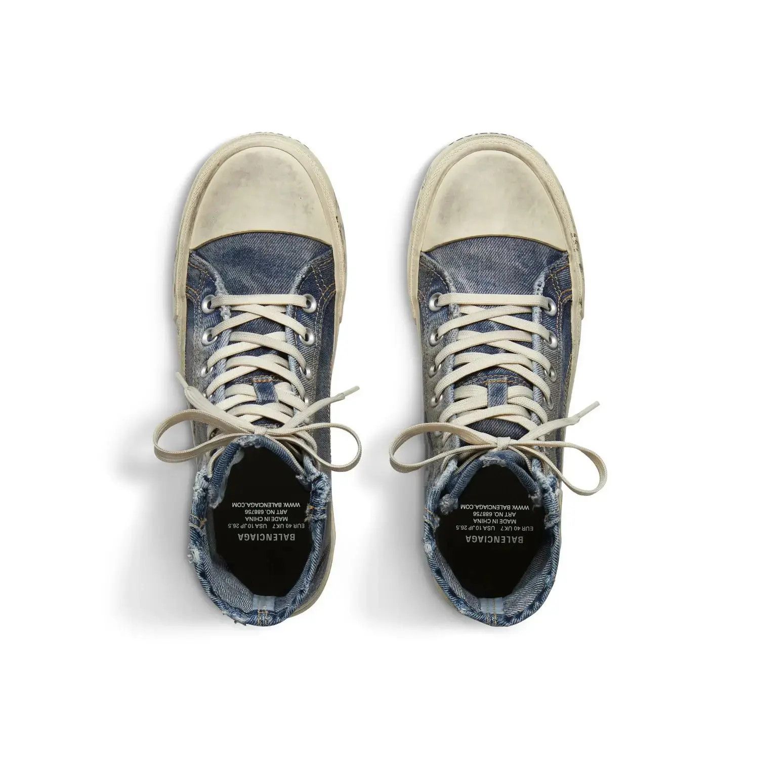 Balenciaga o1la1rc1a0525 Paris High Top Sneakers in Blue Size US 14 / EU 47 - 5 Thumbnail