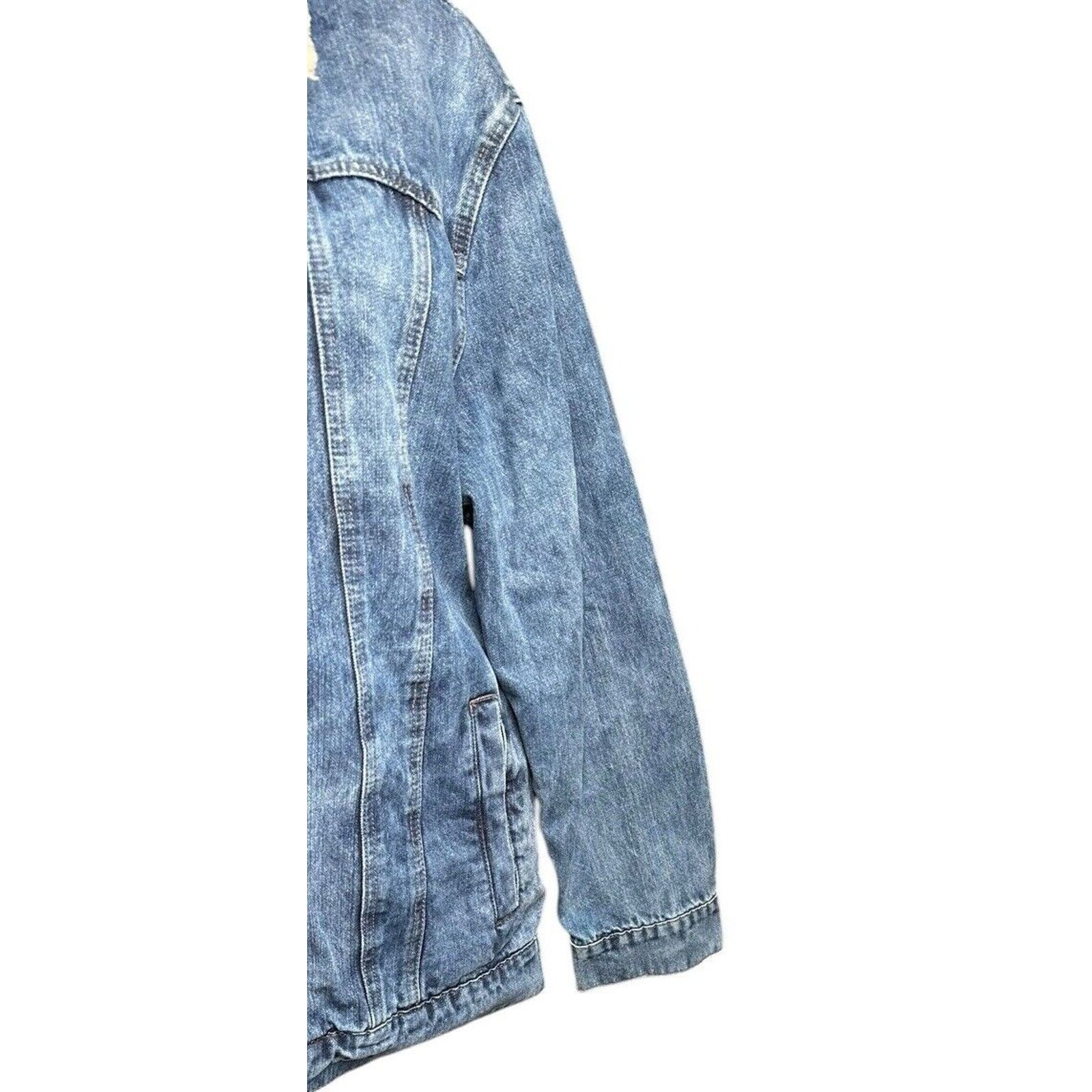 Other Tubbo Moment By The Sea Denim Jean Jacket Sherpa Collar 2XL Size XXL / US 16-18 / IT 52-54 - 4 Thumbnail