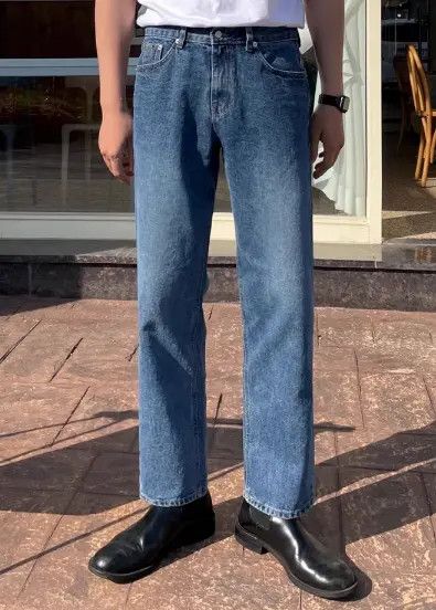Japanese Brand Loose straight-leg vintage distressed casual versatile jeans Size US 32 / EU 48 - 2 Thumbnail