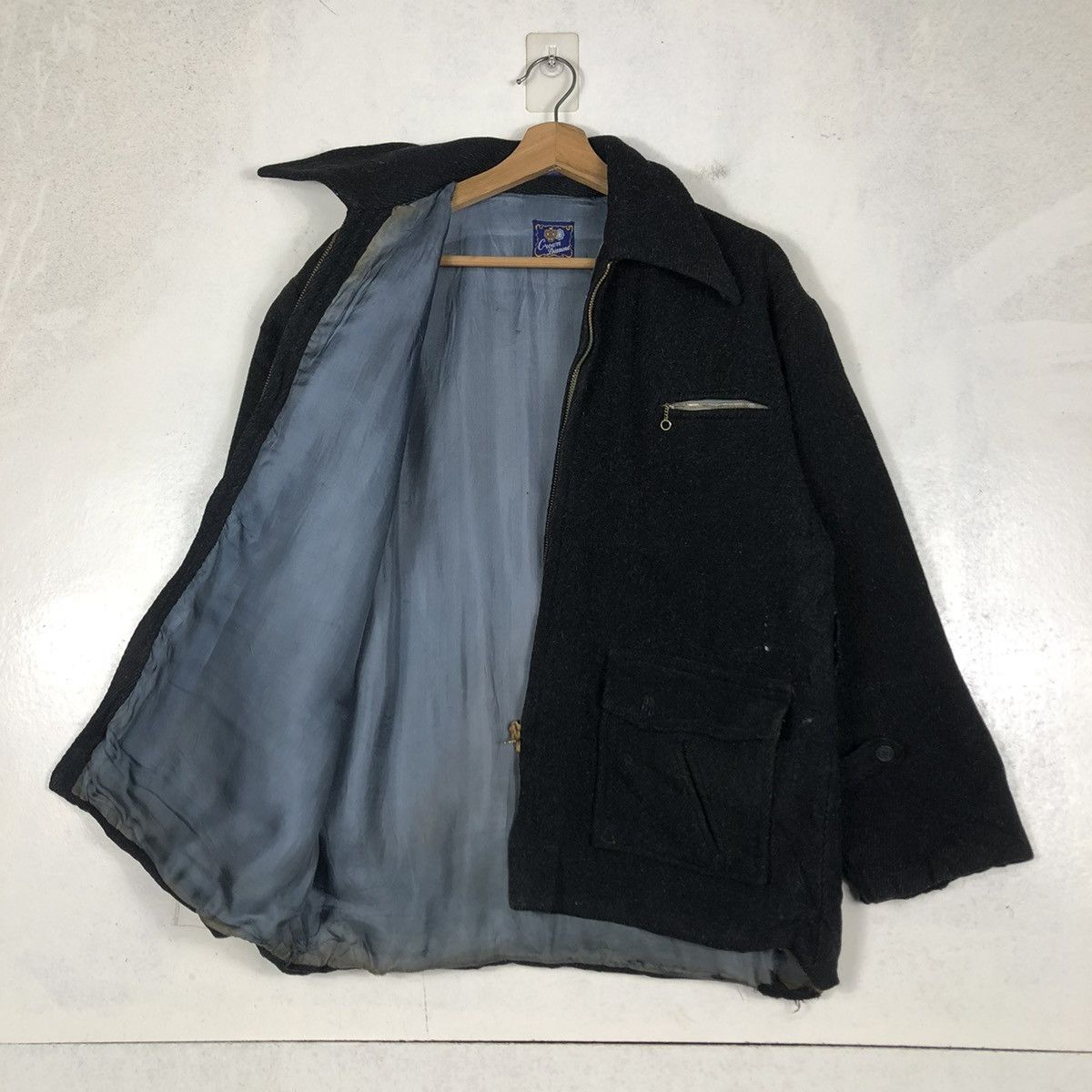 Japanese Brand × Vintage 📌VINTAGE WOOL CHORE JACKET DETROIT CROWN DIAMOND USA Size US M / EU 48-50 / 2 - 12 Thumbnail
