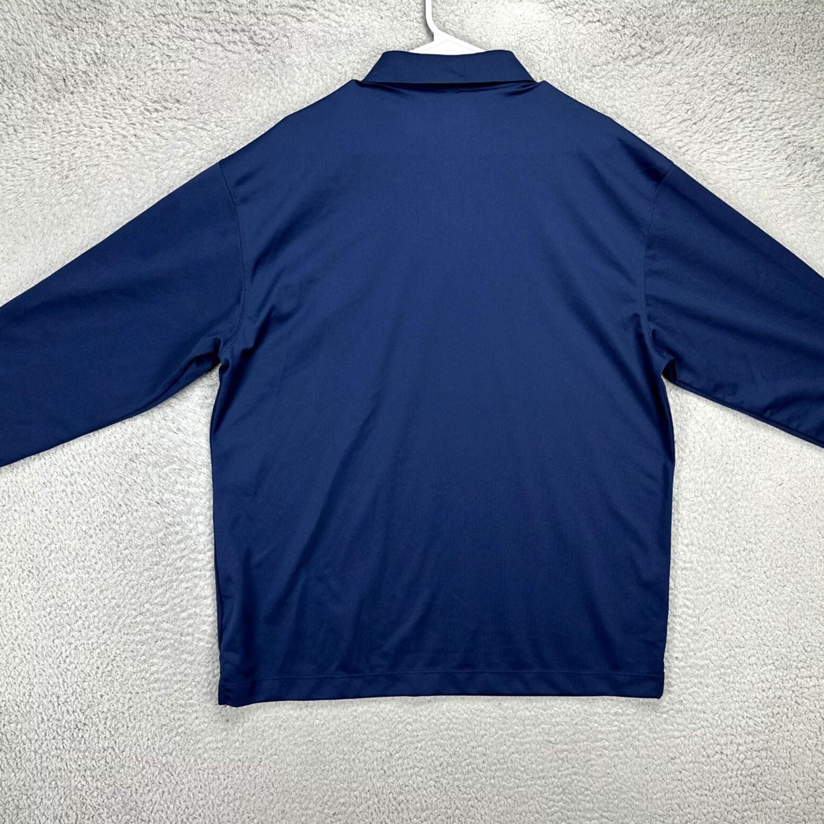 Nike Nike Golf Dri-Fit Mens Polo Shirt L Blue Athletic Long Sleeve Rugby Shirt Mens Large Dark Blue Size US L / EU 52-54 / 3 - 3 Thumbnail