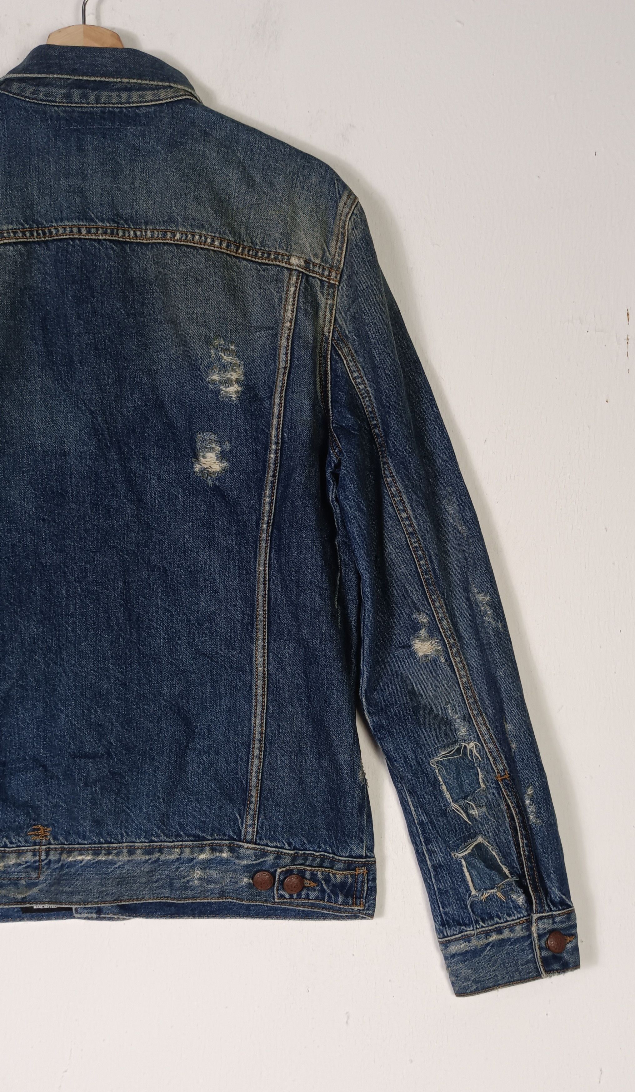 R13 R13 Zippered Trucker Denim Distressed Size US M / EU 48-50 / 2 - 10 Thumbnail