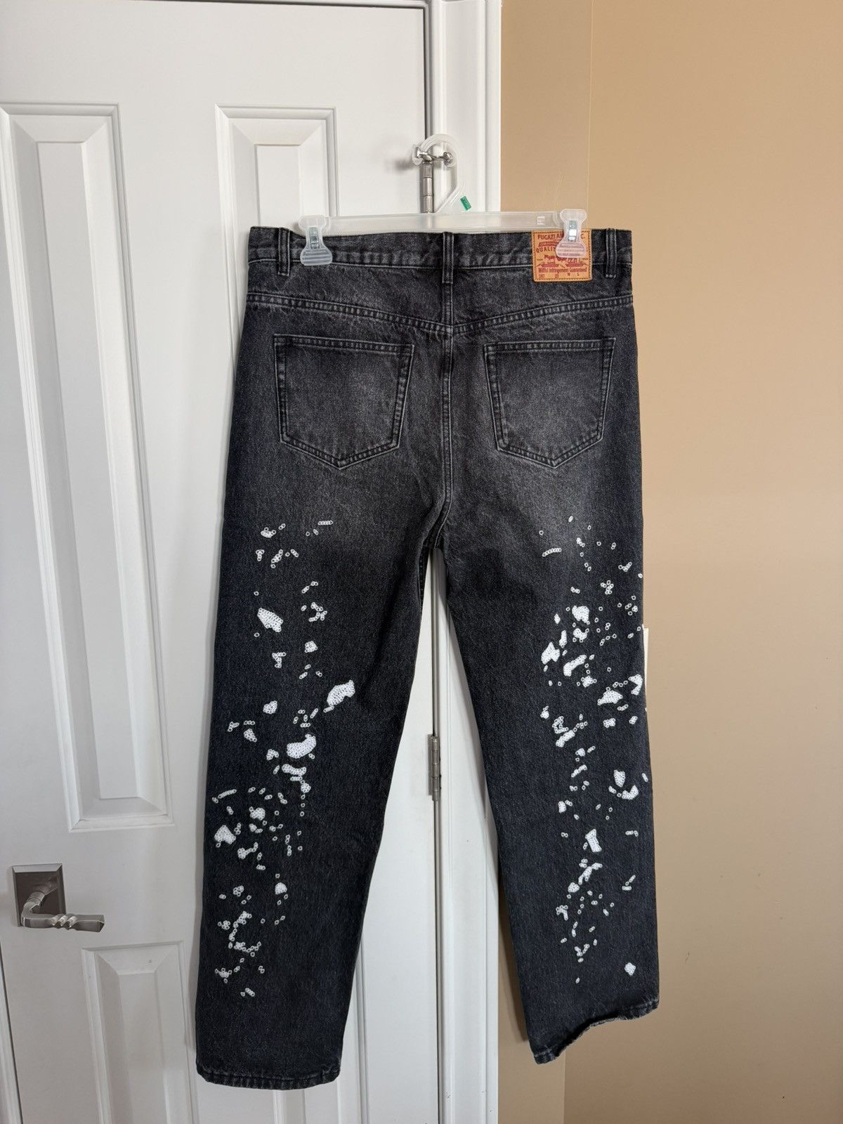 Fugazi Chain splatter jeans washed black Size US 34 / EU 50 - 2 Thumbnail