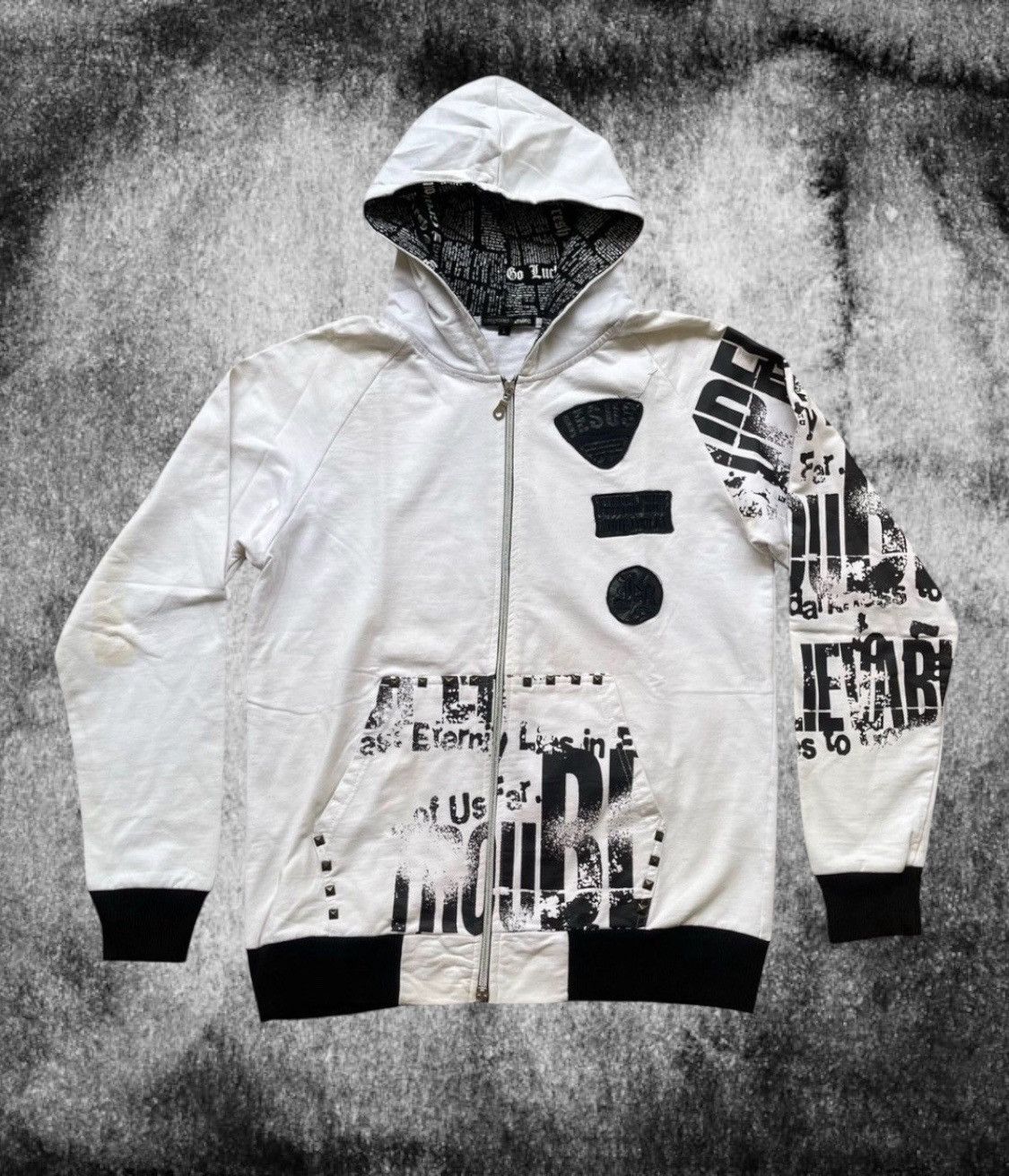 Roen Y2K Dangerous Warning Skull Poem Roen Hoodie Size US M / EU 48-50 / 2 - 2 Thumbnail