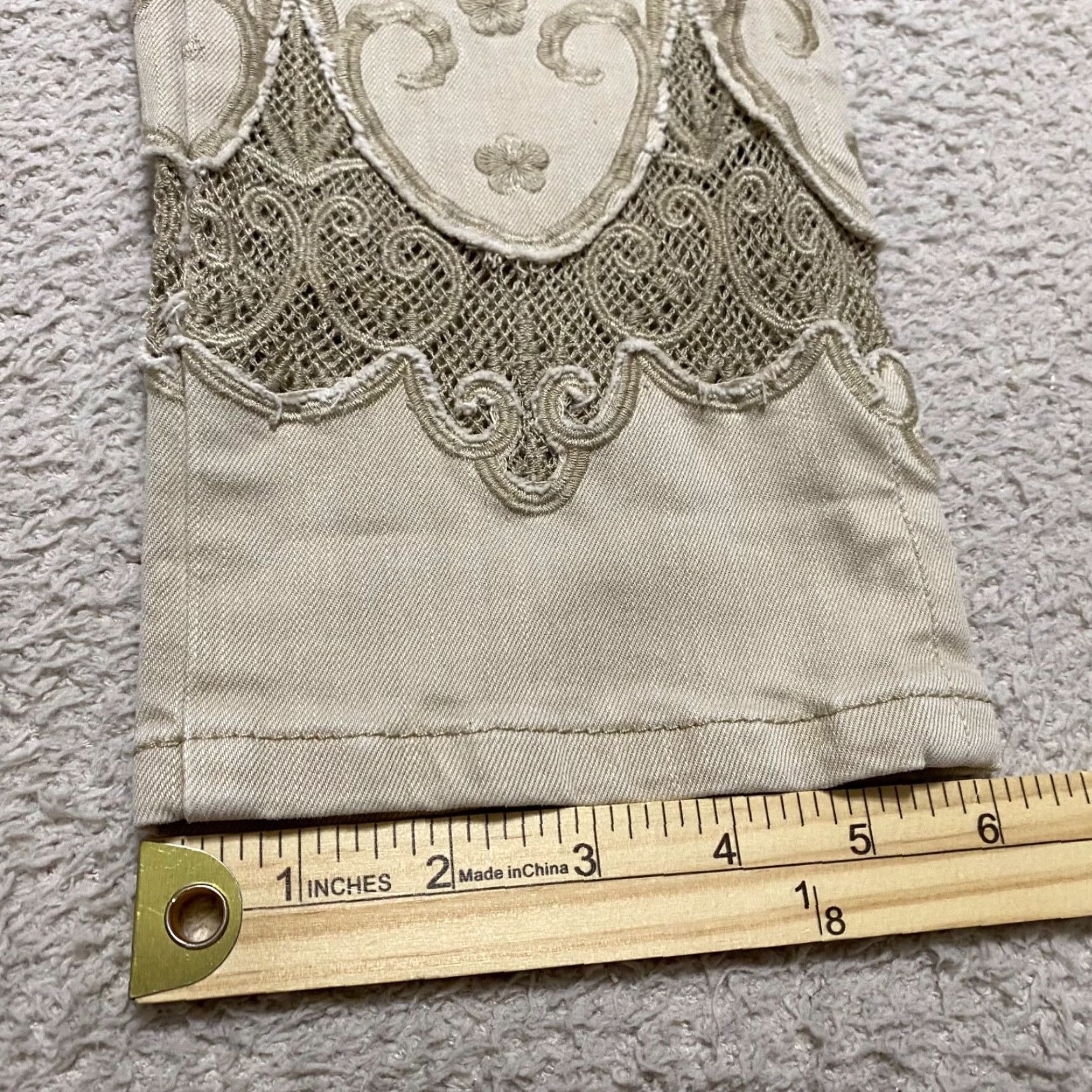 Soft Surroundings Soft Surroundings Jeans Womens 4 Tall Beige Denim Straight Leg Mid Rise City Style Stretch 5-Pocket Womens Jeans Tall Beige 28in Inseam Size 28" / US 6 / IT 42 - 2 Thumbnail