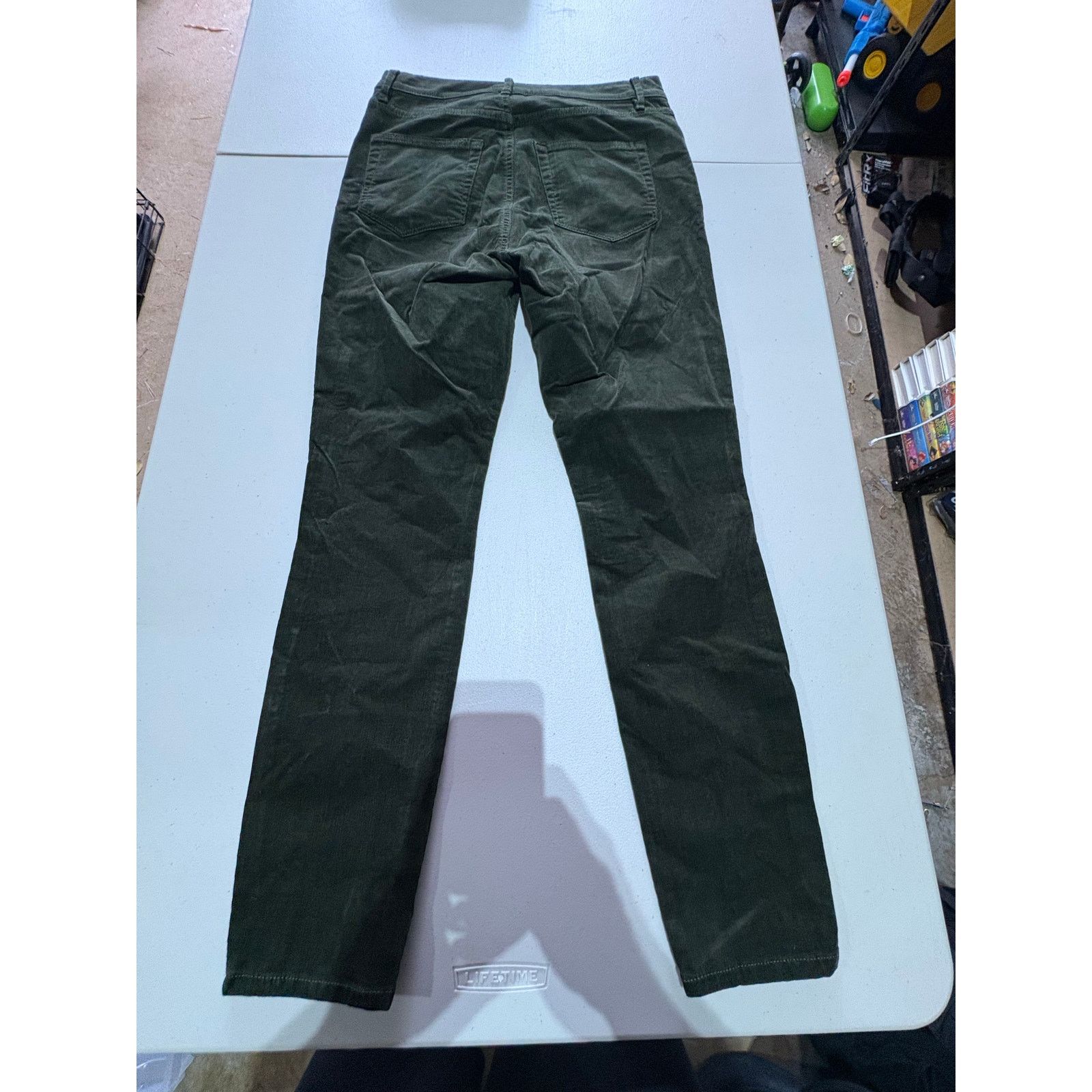 Loft LOFT Corduroy Pants Women’s 27 4 Olive Green Skinny Size 27" / US 4 / IT 40 - 3 Thumbnail
