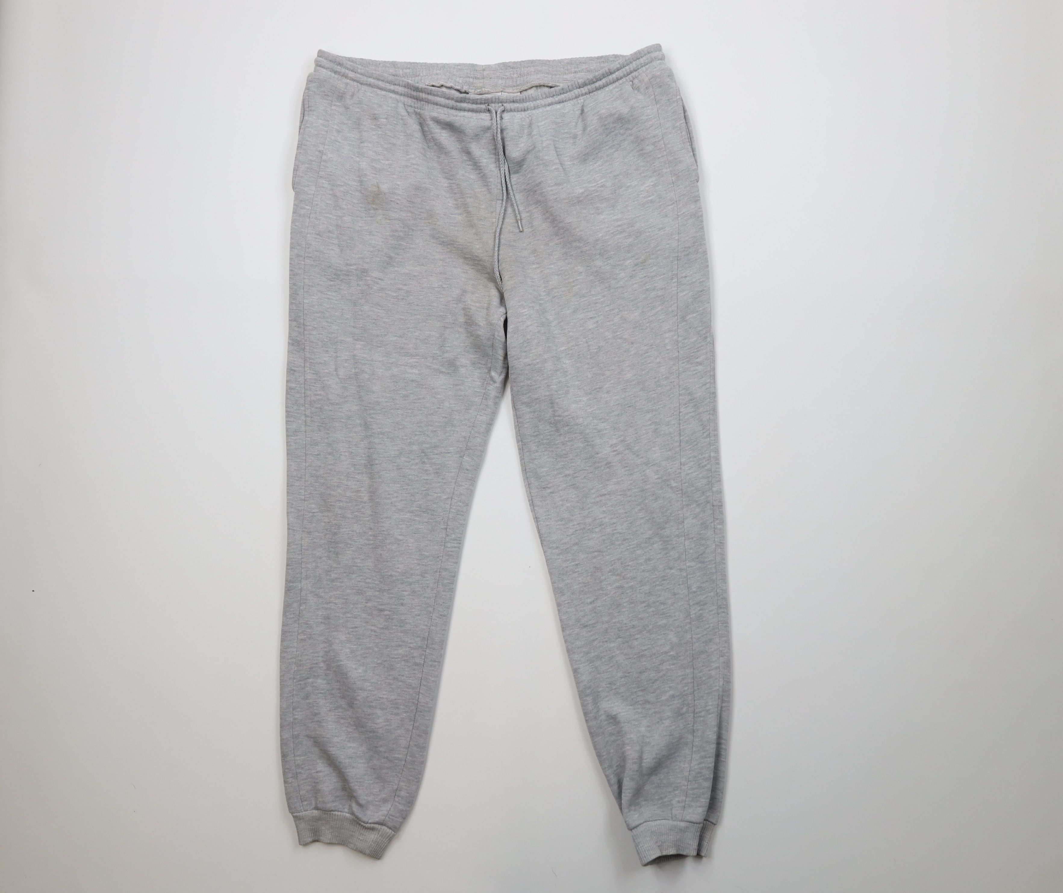Vintage Vintage 80s 90s Streetwear Triblend Sweatpants Joggers Gray Size US 36 / EU 52 - 1 Thumbnail