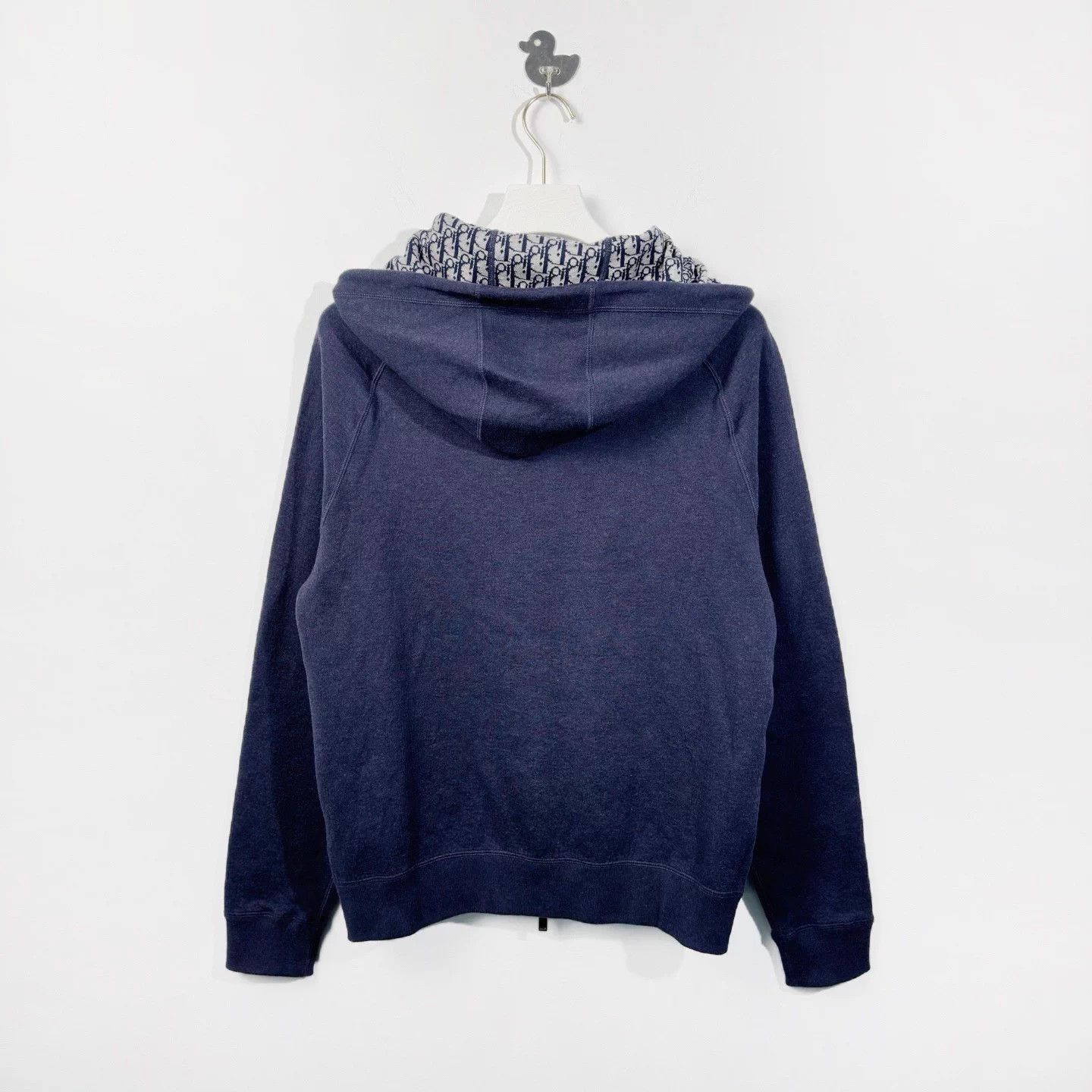 Dior Dior Oblique all-over logo cashmere zip hood jacket navy Size US L / EU 52-54 / 3 - 2 Thumbnail