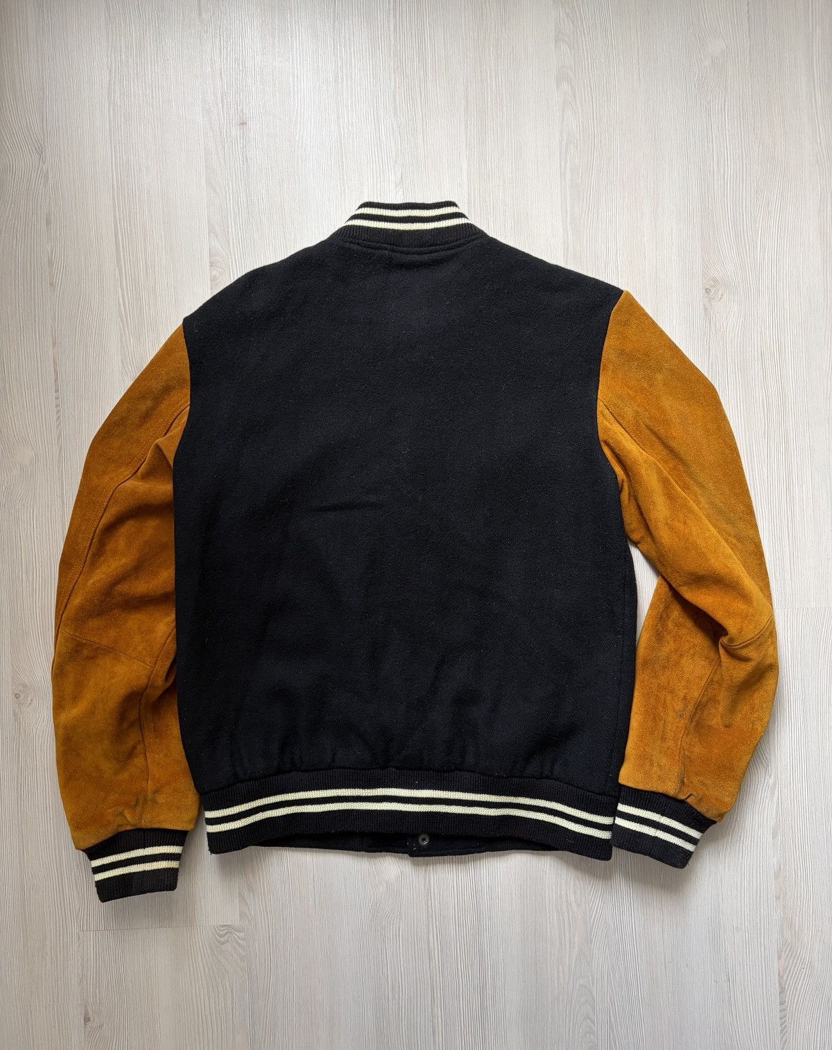 Wrangler Wrangler Varsity College Bomber Jacket Suede Sleeves Size US M / EU 48-50 / 2 - 12 Thumbnail