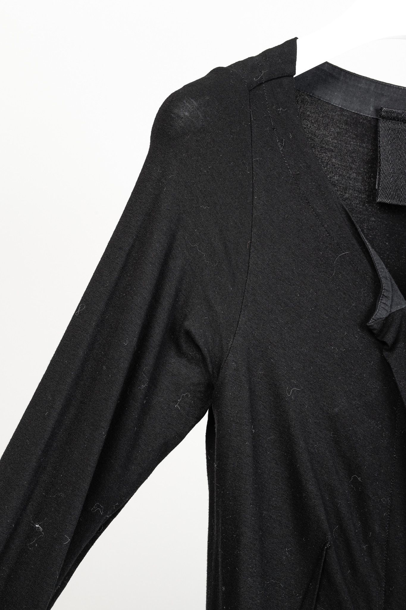 Rundholz Rundholz Exposed Seam Frayed Edges Black Jersey Dress Size S / US 4 / IT 40 - 4 Thumbnail