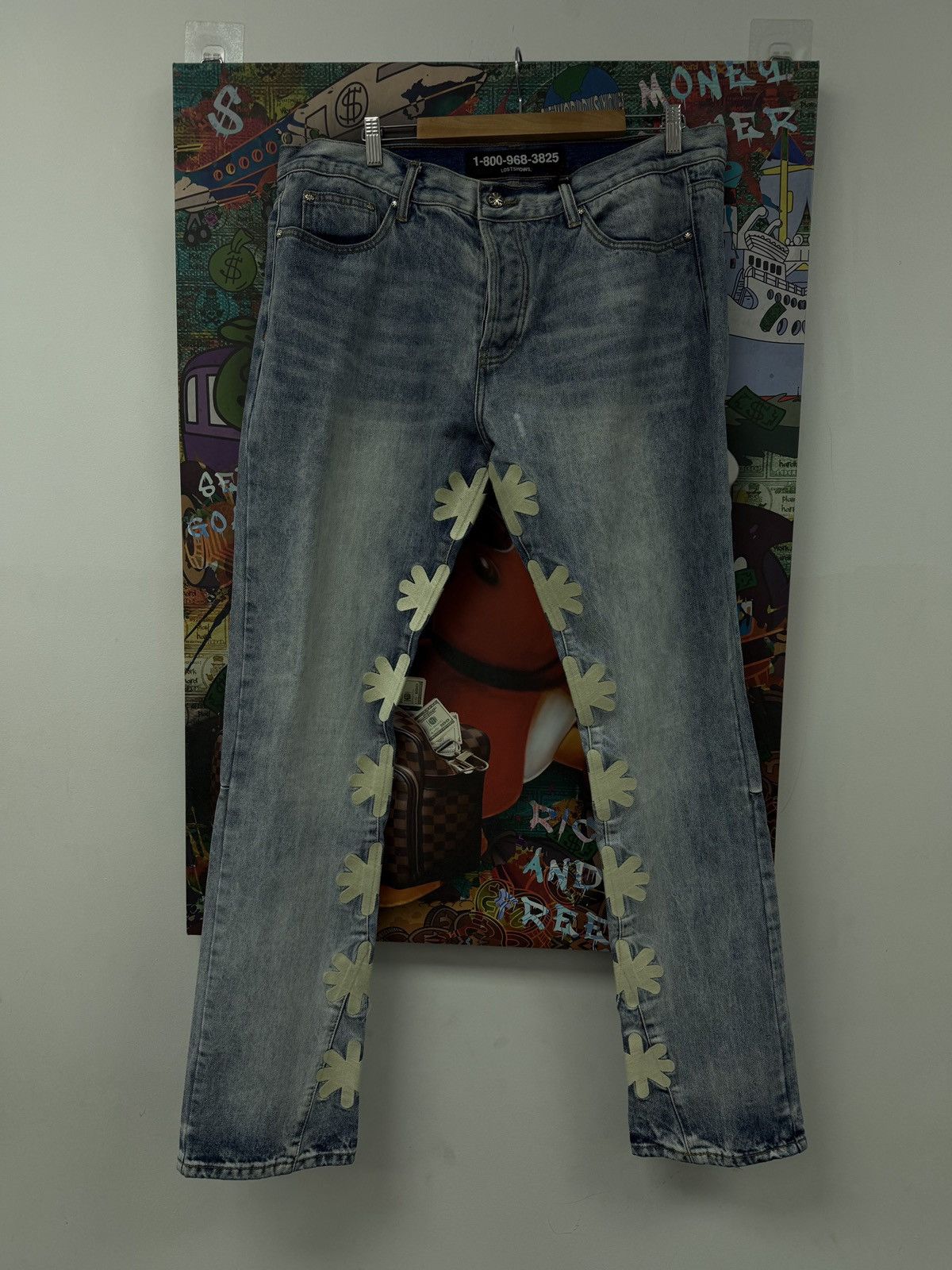 LOSTSHDWS LostSHDWS Denim Light Wash Bone Jeans 32 Size US 32 / EU 48 - 1 Preview