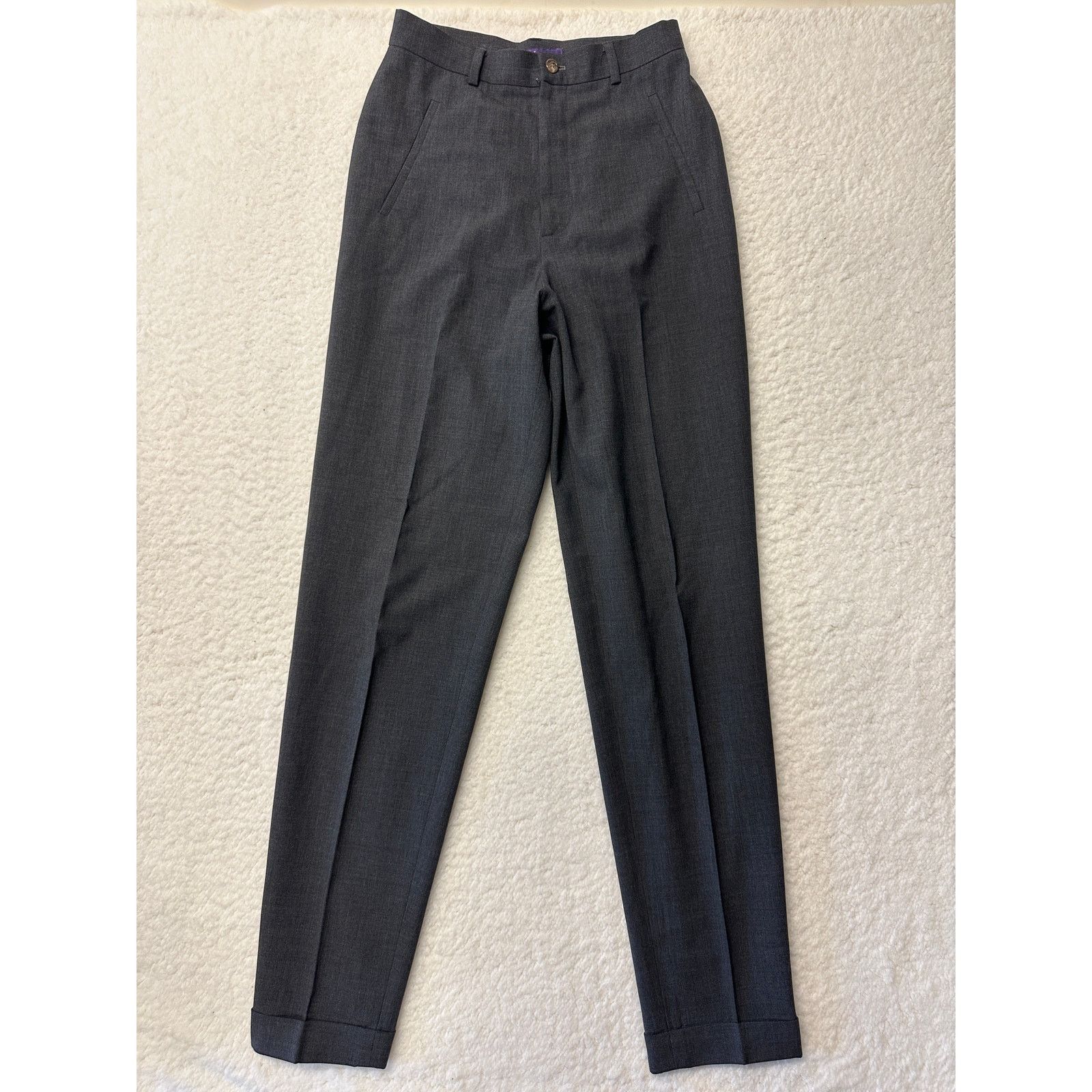 Ralph Lauren Vintage Ralph Lauren Purple Label Wool Gray Pants Size 4 Size 27" / US 4 / IT 40 - 1 Thumbnail