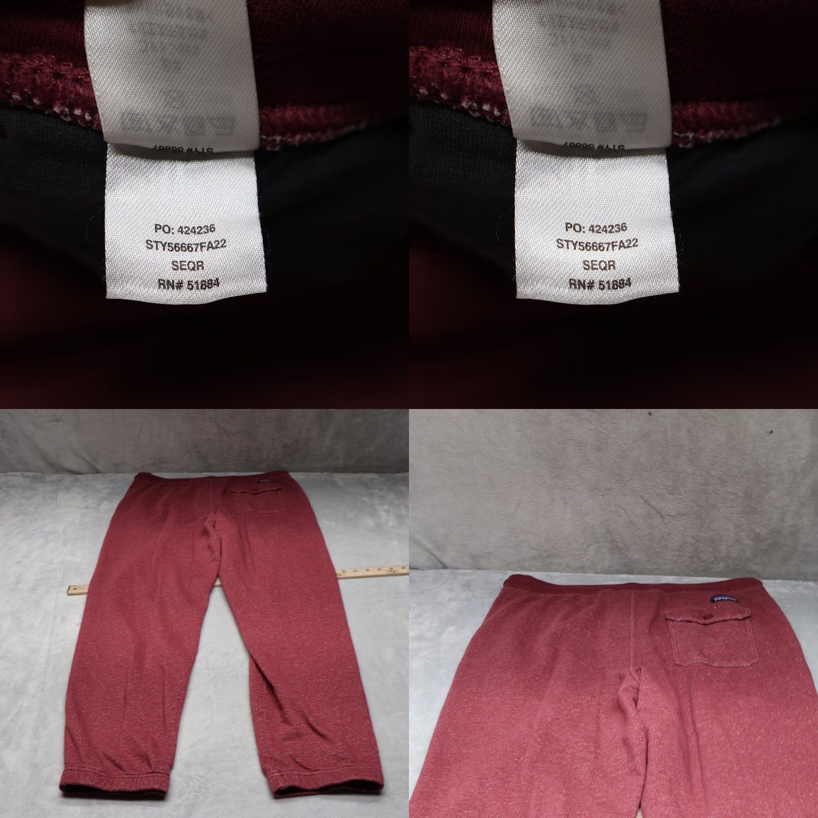Patagonia Patagonia Mens Large Red Mahnya Fleece Jogger Sweatpants Drawstring 35x31 Size US 33 - 9 Thumbnail