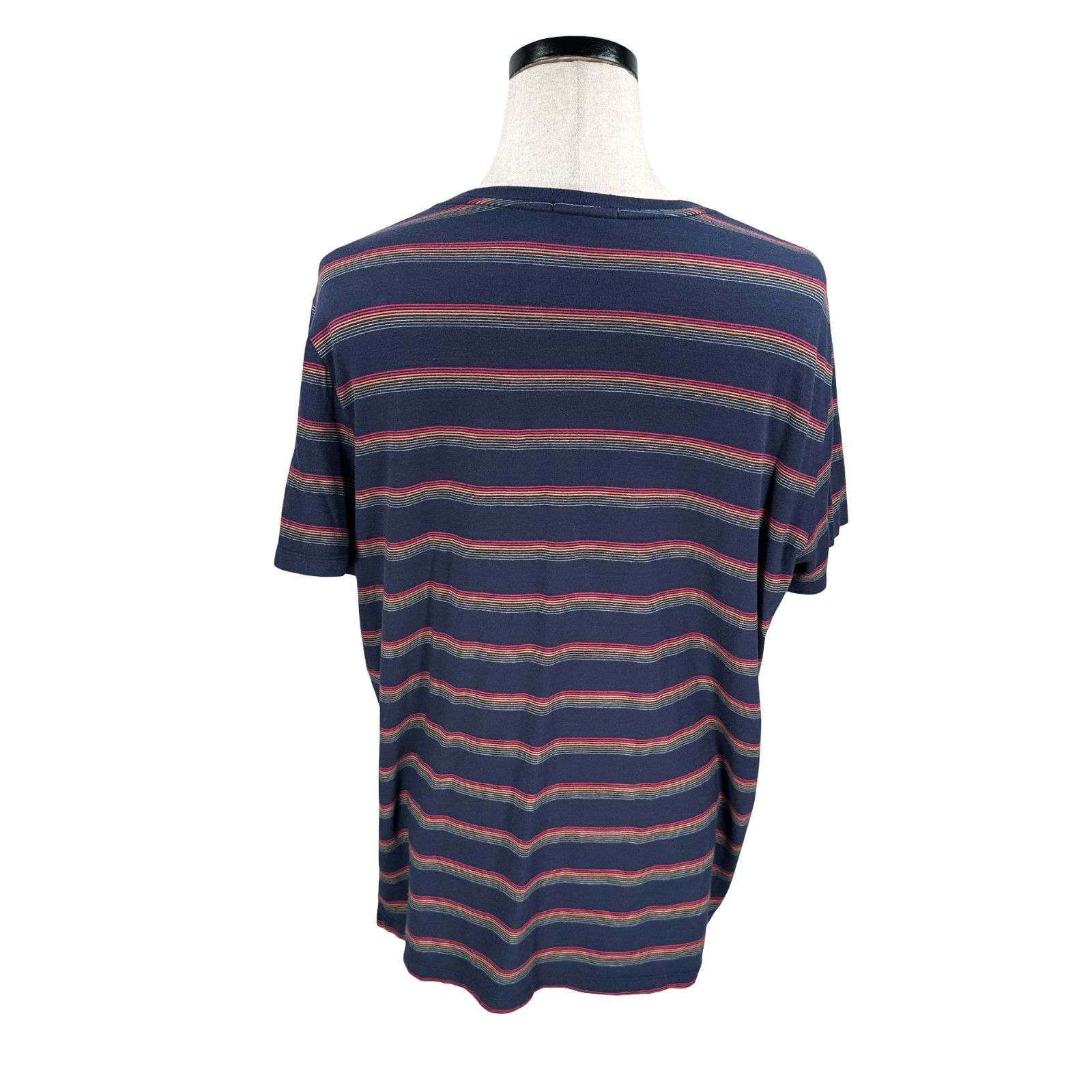 Marine Layer Marine Layer T-Shirt Men L Blue Red Striped Cotton Crew Neck Size US L / EU 52-54 / 3 - 5 Thumbnail