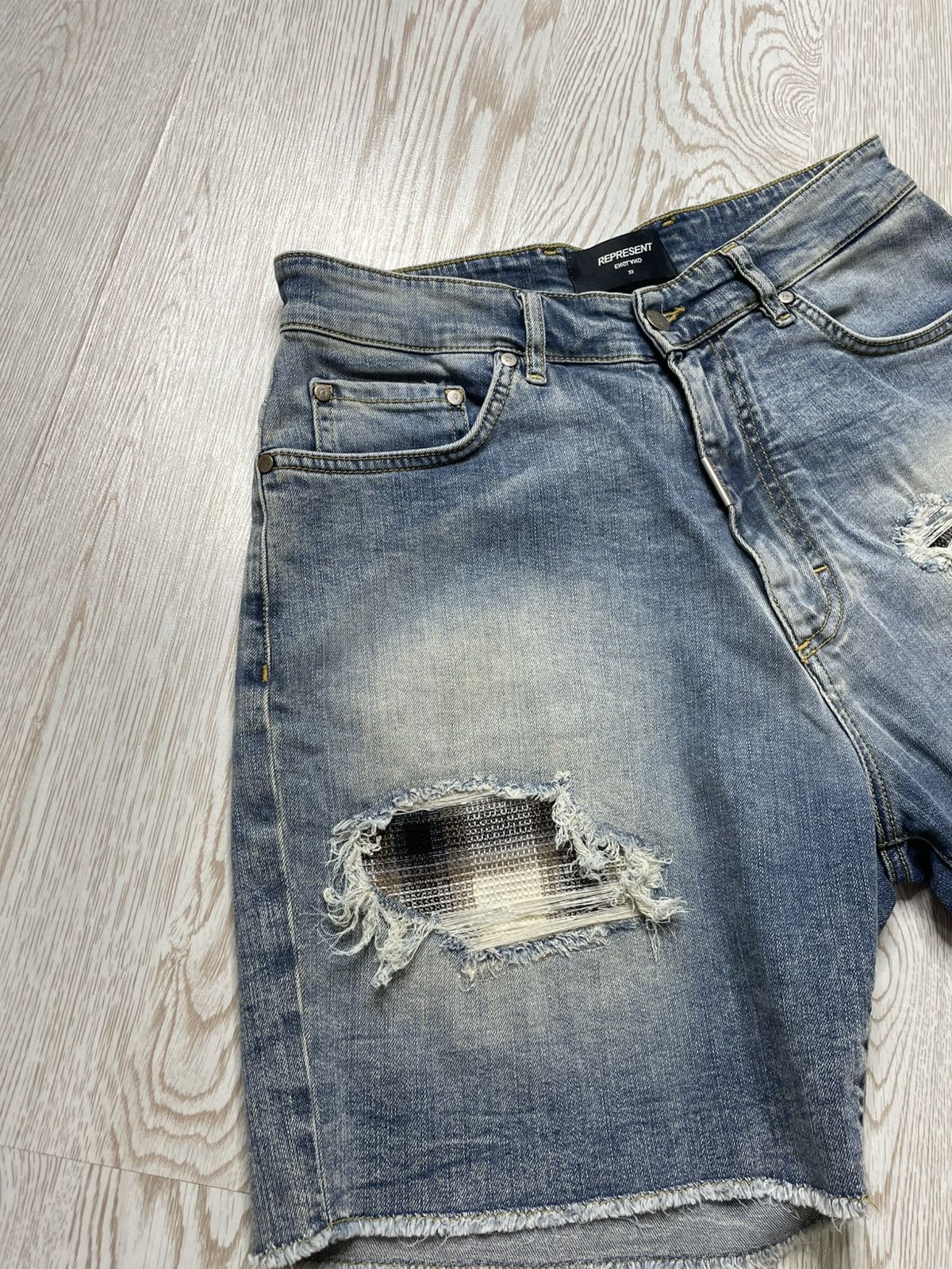 Represent Clo. Represent Underwear Denim Shorts Size US 33 - 2 Thumbnail