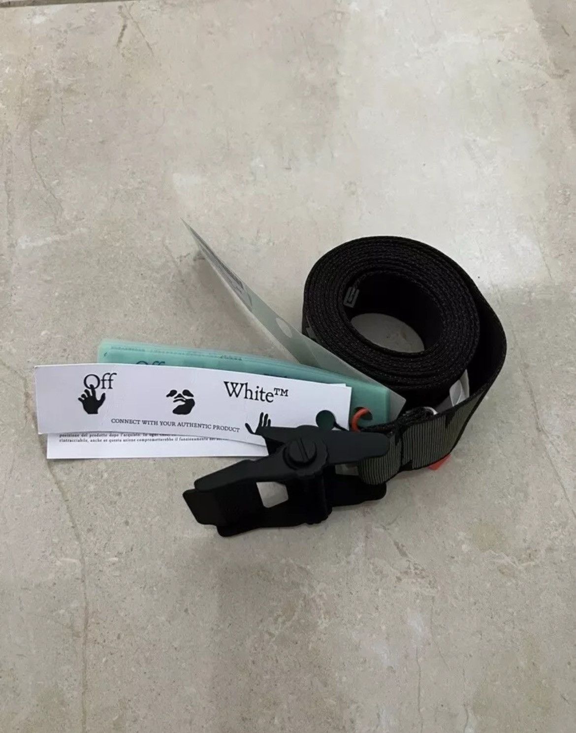 Off-White × Virgil Abloh 🔥 NWT OFF-WHITE INDUSTRIAL BELT Size ONE SIZE - 5 Thumbnail