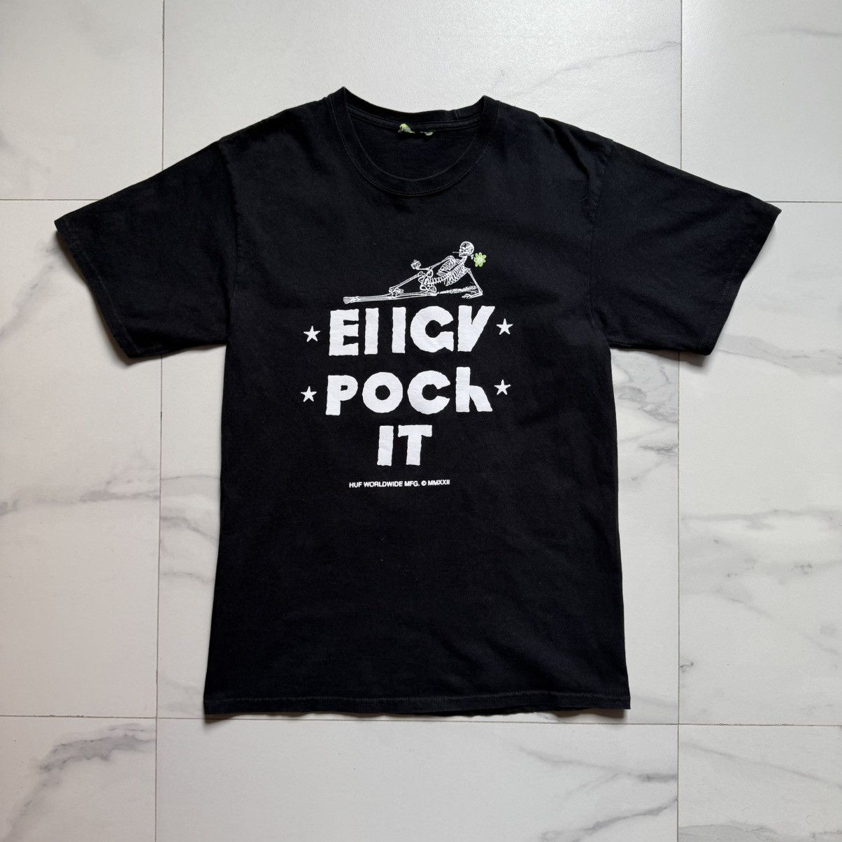 Huf × STOCK HUF Worldwide Get Folded Black Tee Size US S / EU 44-46 / 1 - 2 Thumbnail