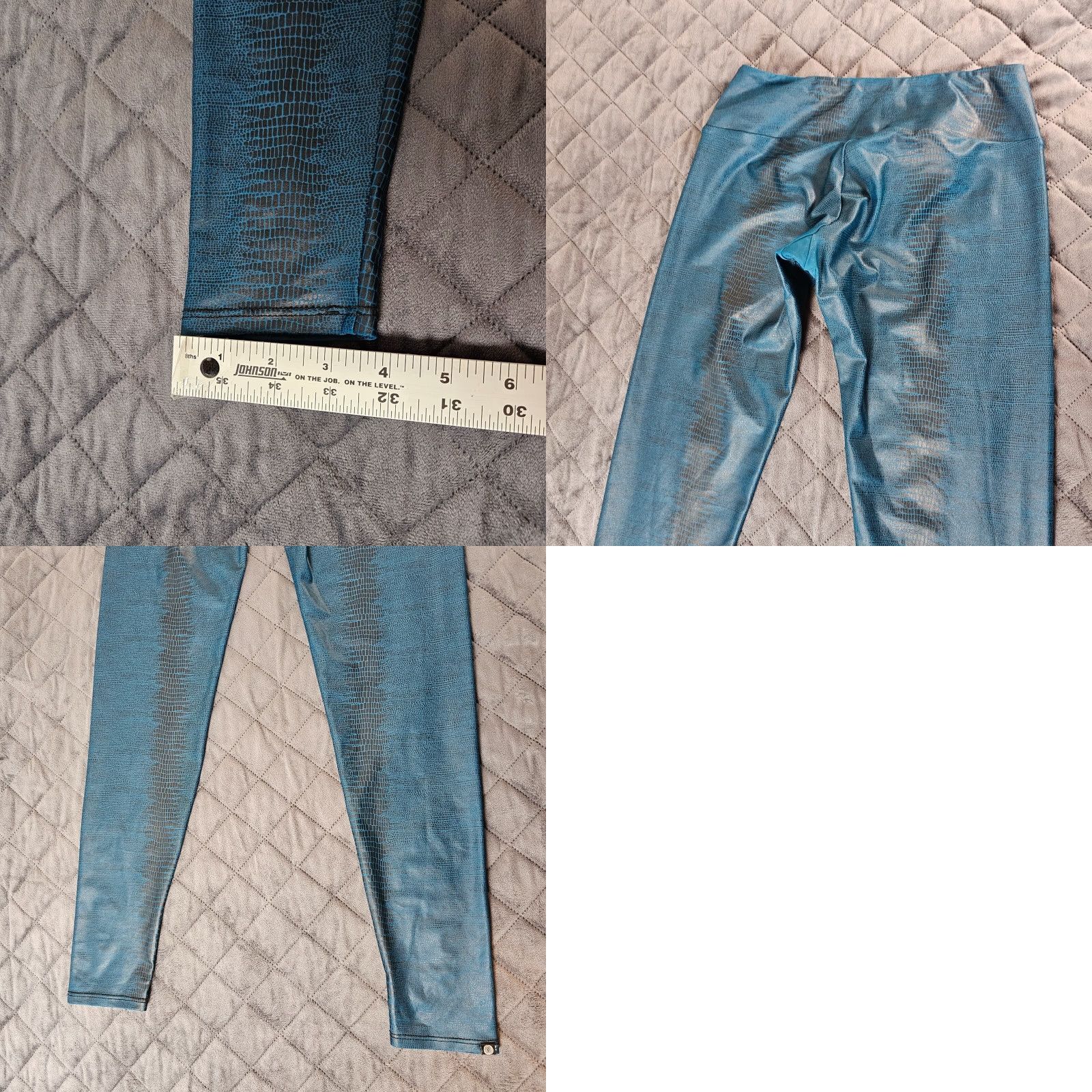 Vintage ONZIE Women's Leggings Athletic Mid Rise Workout Dark Blue Size XS Alligator Size 26" / US 2 / IT 38 - 8 Thumbnail