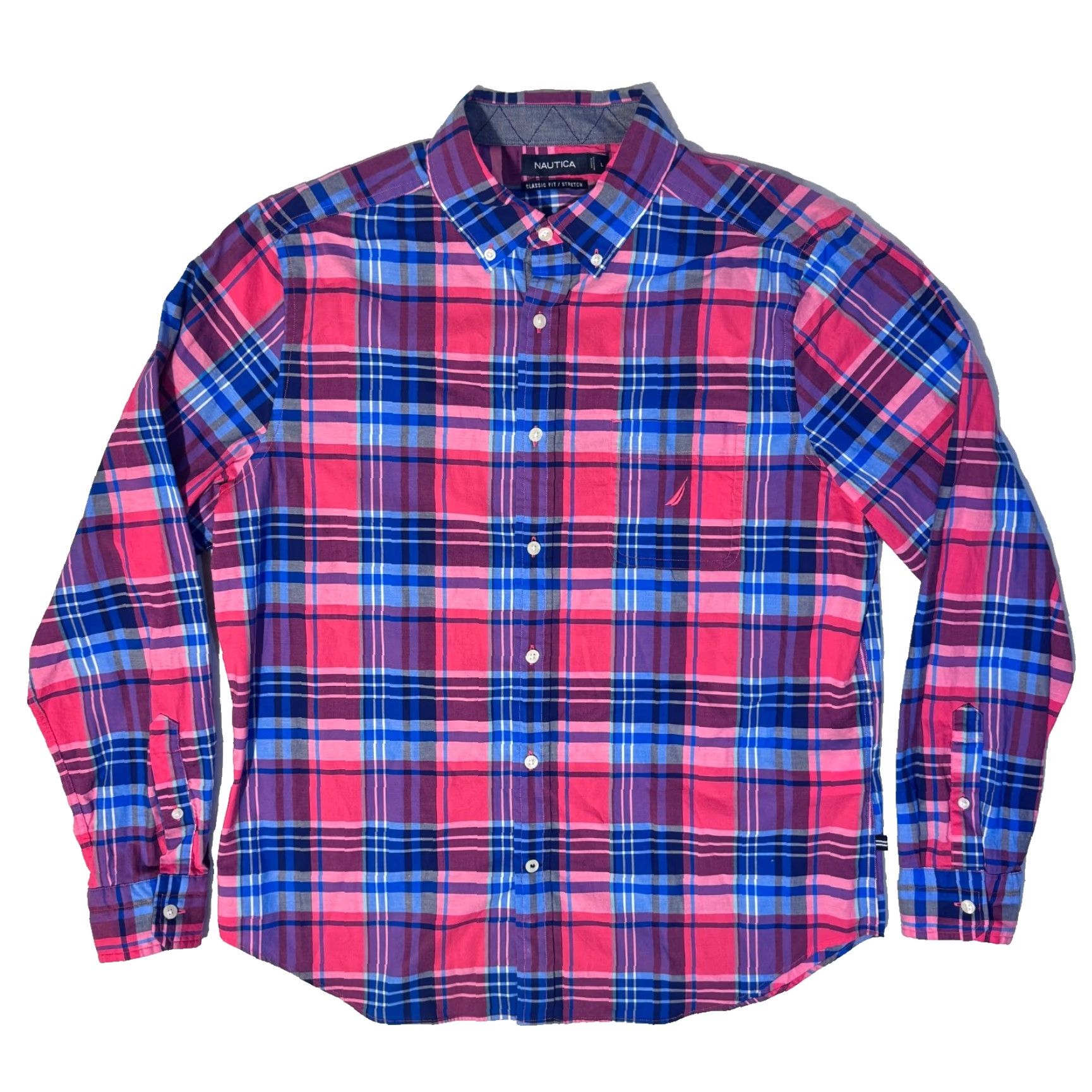 Nautica Nautica Shirt Long Sleeve Plaid Button-Down - Multicolor - L - Regular Fit - Classic Logo Shirt (Men) - 2 Pack Size US L / EU 52-54 / 3 - 3 Thumbnail