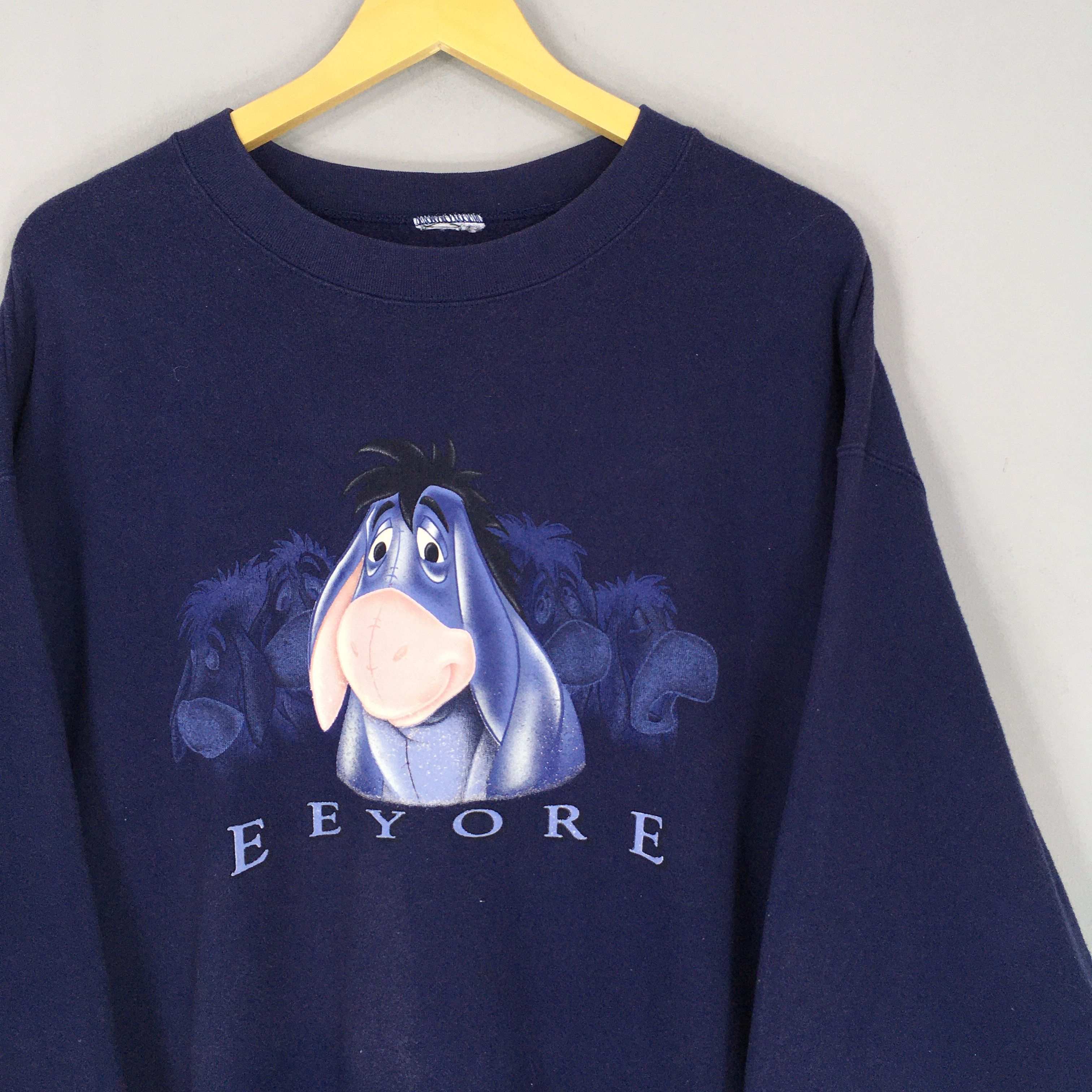 Disney × Vintage Vintage 90s Disney Eeyore Character Purple Sweatshirt XLarge Size US XL / EU 56 / 4 - 2 Thumbnail