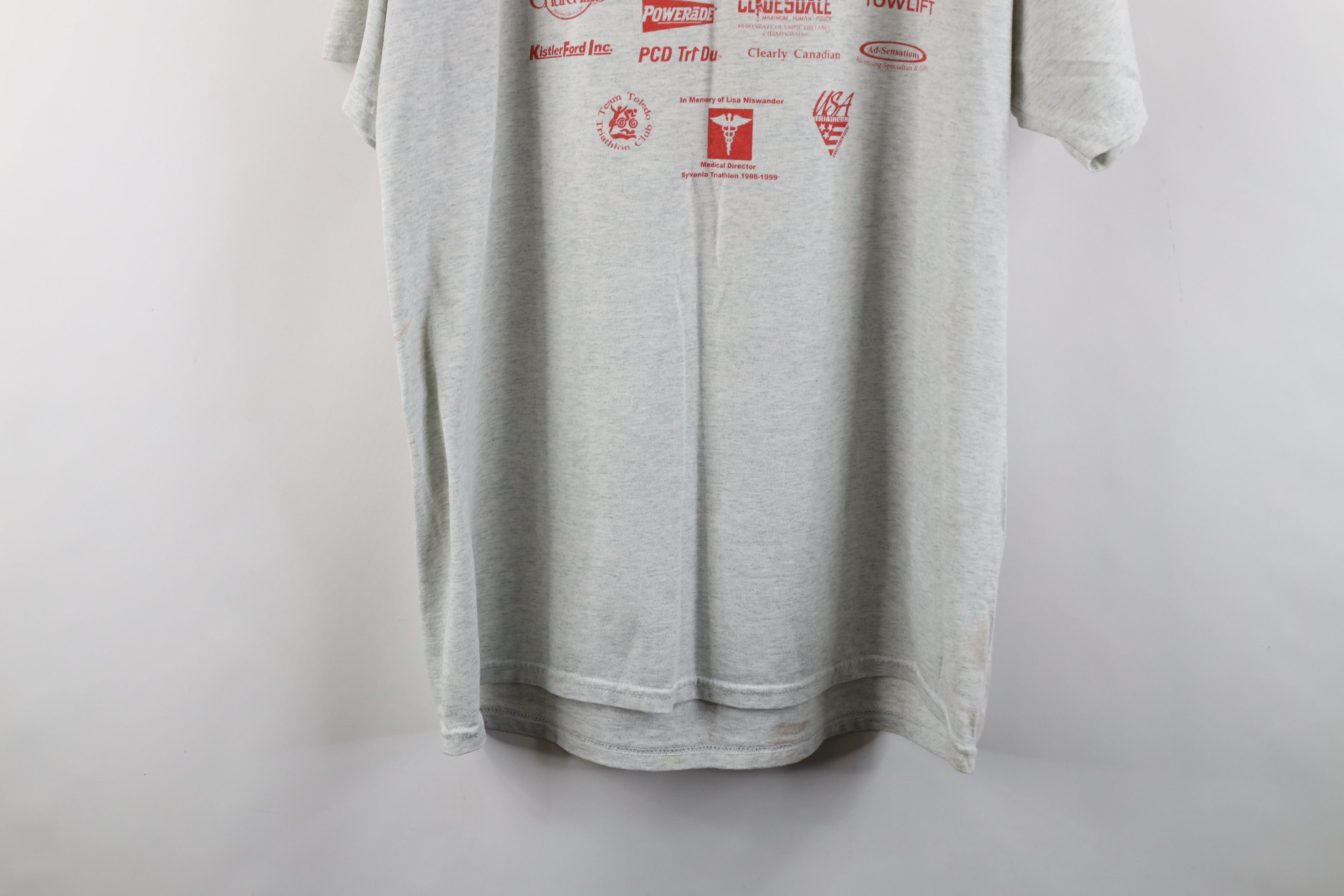 Vintage Vintage 90s Streetwear Spell Out Sylvania Triathlon T-Shirt Size US XL / EU 56 / 4 - 13 Thumbnail