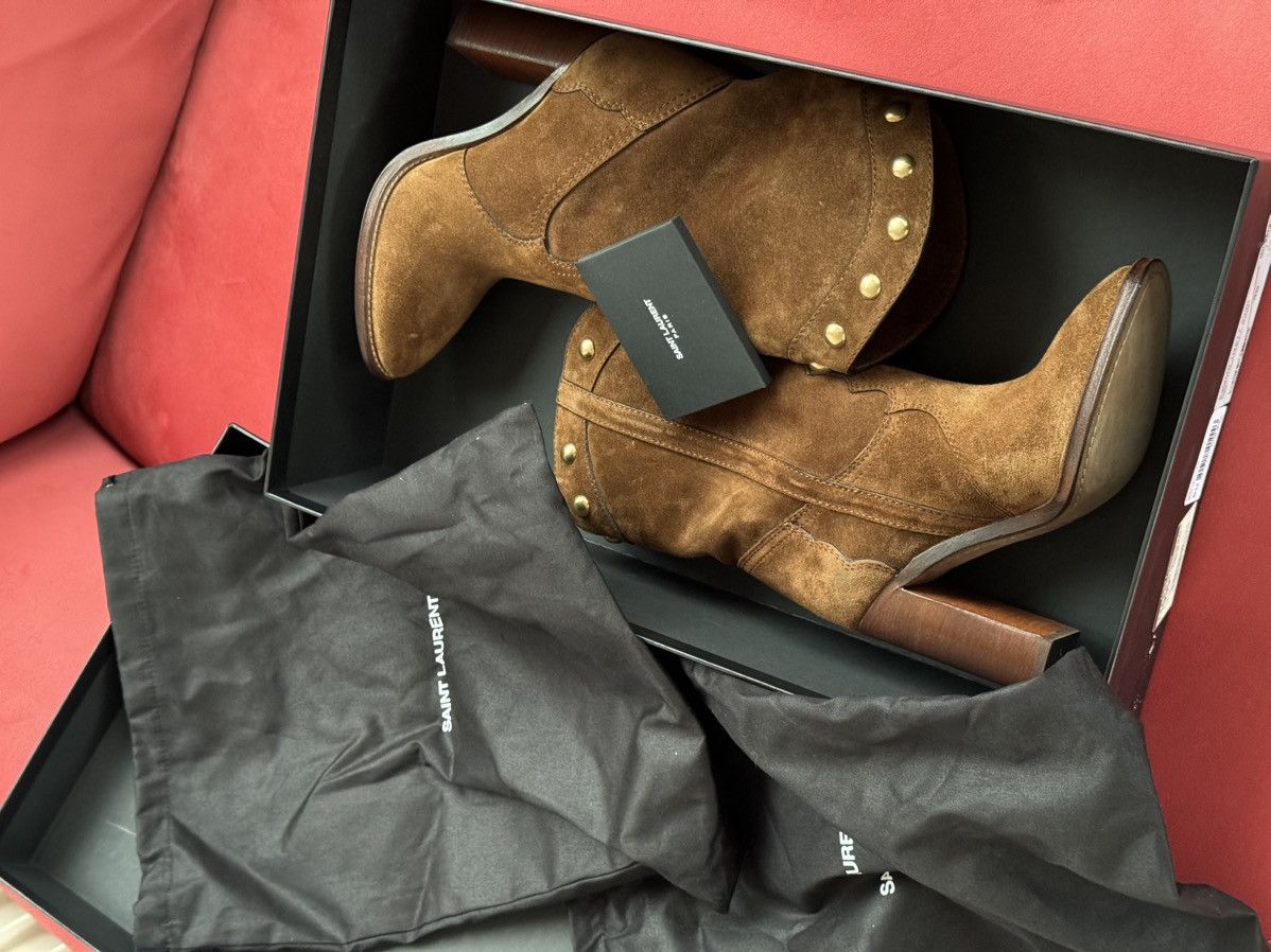 Saint Laurent Paris Saint Laurent Kate brown suede boots, 36 it Size US 6 / IT 36 - 2 Thumbnail