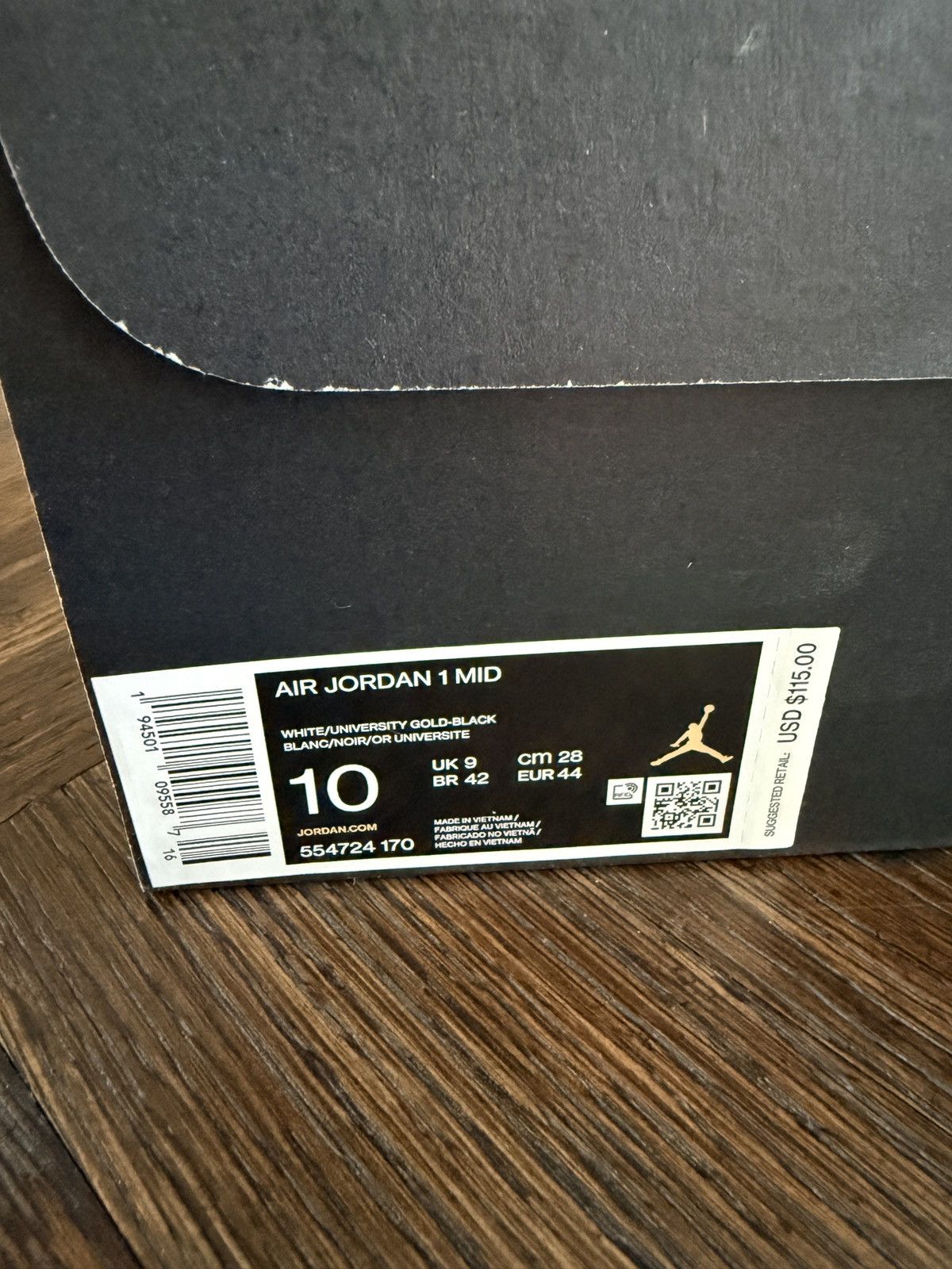 Jordan Brand Nike Air Jordan 1 Mid University Gold 554724-170 Size 10 Size US 10 / EU 43 - 13 Thumbnail