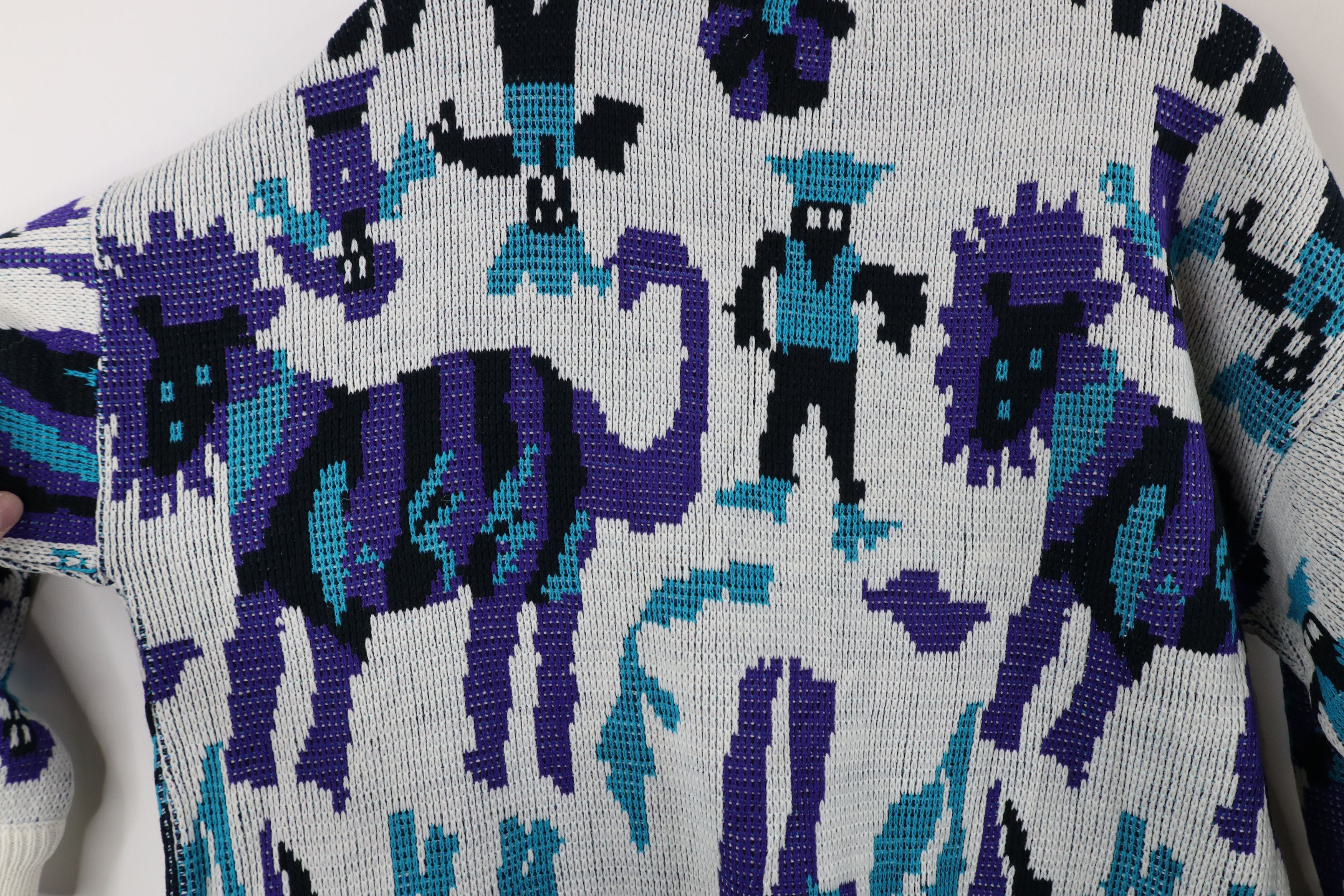 Vintage Vintage 90s Streetwear Lion All Over Print Knit Sweater Size M / US 6-8 / IT 42-44 - 10 Thumbnail