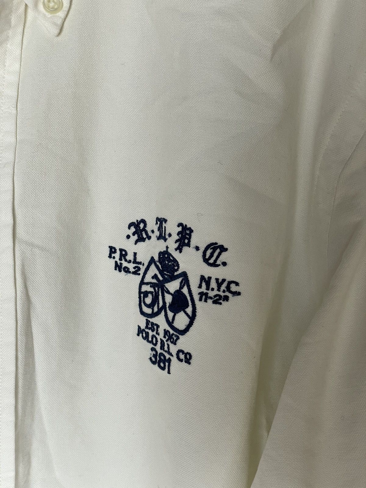 Polo Ralph Lauren × Ralph Lauren × Vintage Vintage Polo Ralph Lauren Big Logo Shirt Bleecker NY #3 Size US M / EU 48-50 / 2 - 8 Thumbnail