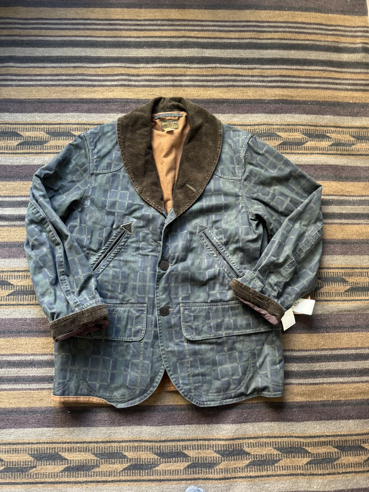 RRL Ralph Lauren Oilcloth Shawl Collar Jacket Size US M / EU 48-50 / 2 - 1 Thumbnail