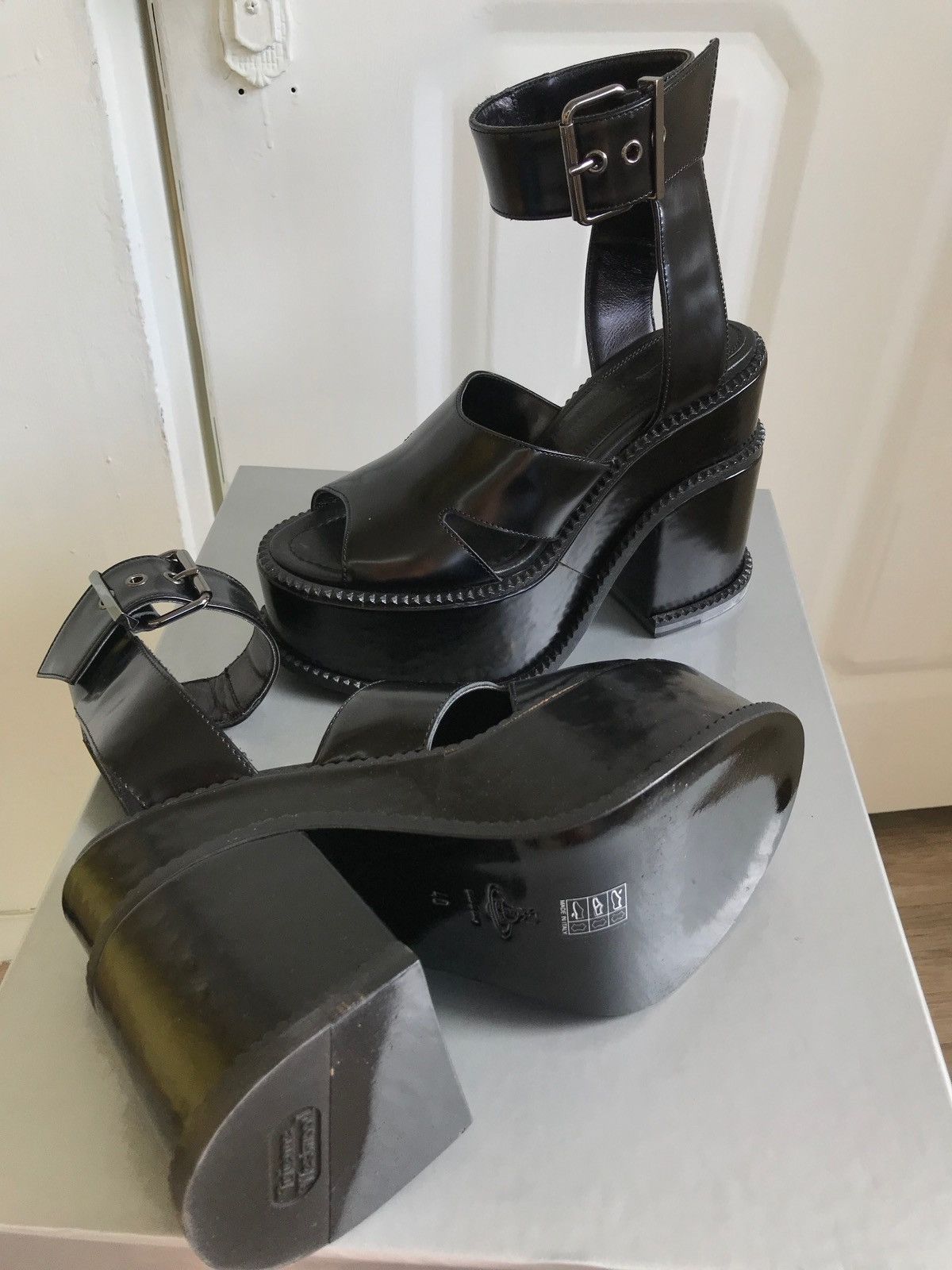 Vivienne Westwood Vivienne Westwood Black Patent Leather Platform Heels Size US 10 / IT 40 - 7 Thumbnail