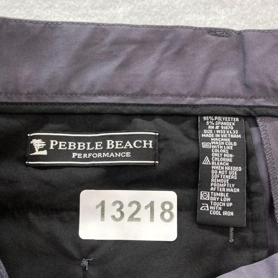 Vintage Pebble Beach Mens Golf Pants 32x32 Gray Performance Stretch Straight Leg Chino Regular Rise Front Flat Front Casual Pants Mens Size US 32 / EU 48 - 5 Thumbnail