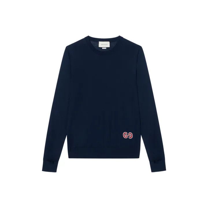 Gucci Logo Wool Long Sleeve Sweater Men