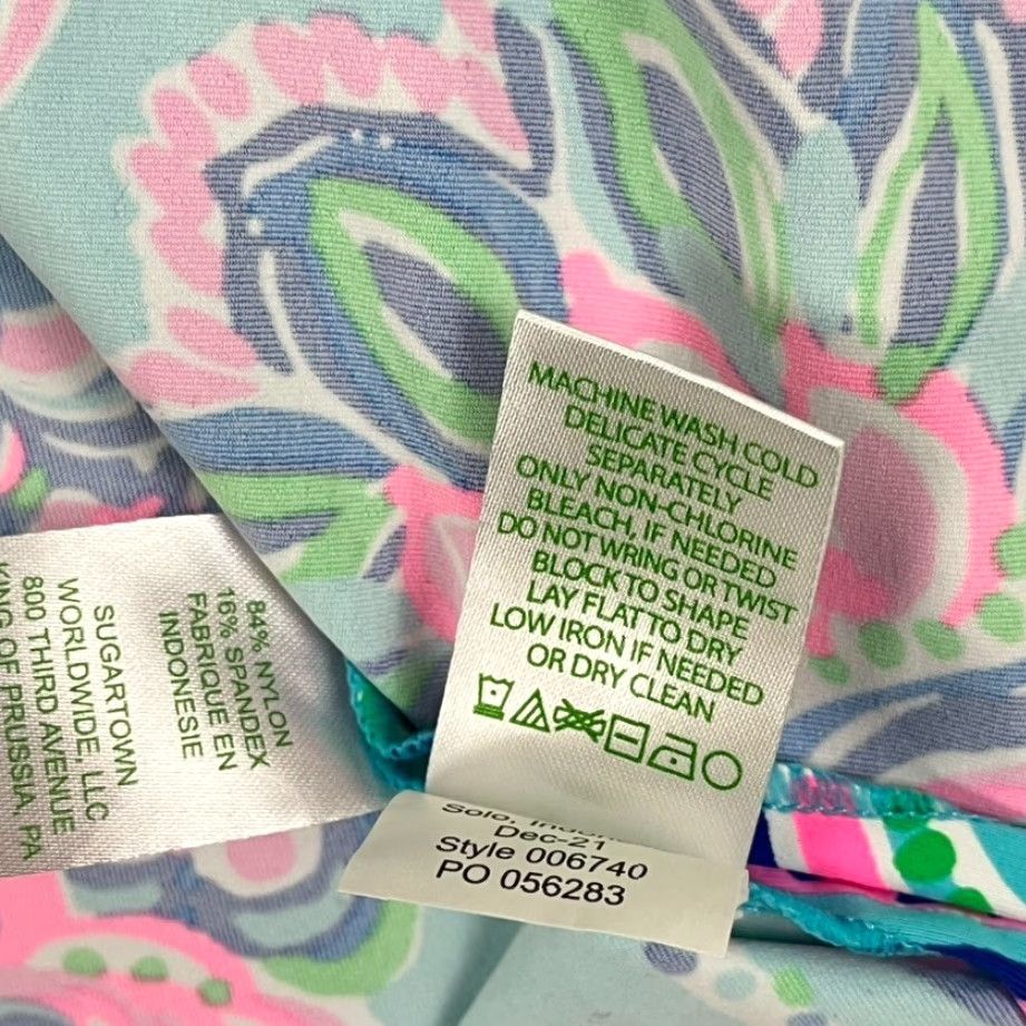 Lilly Pulitzer VINTAGE Lilly Pulitzer Cover Up Shirt Womens XL Floral Sleeveless Tunic Blue Pink Summer Casual Beach Size XL / US 12-14 / IT 48-50 - 7 Thumbnail