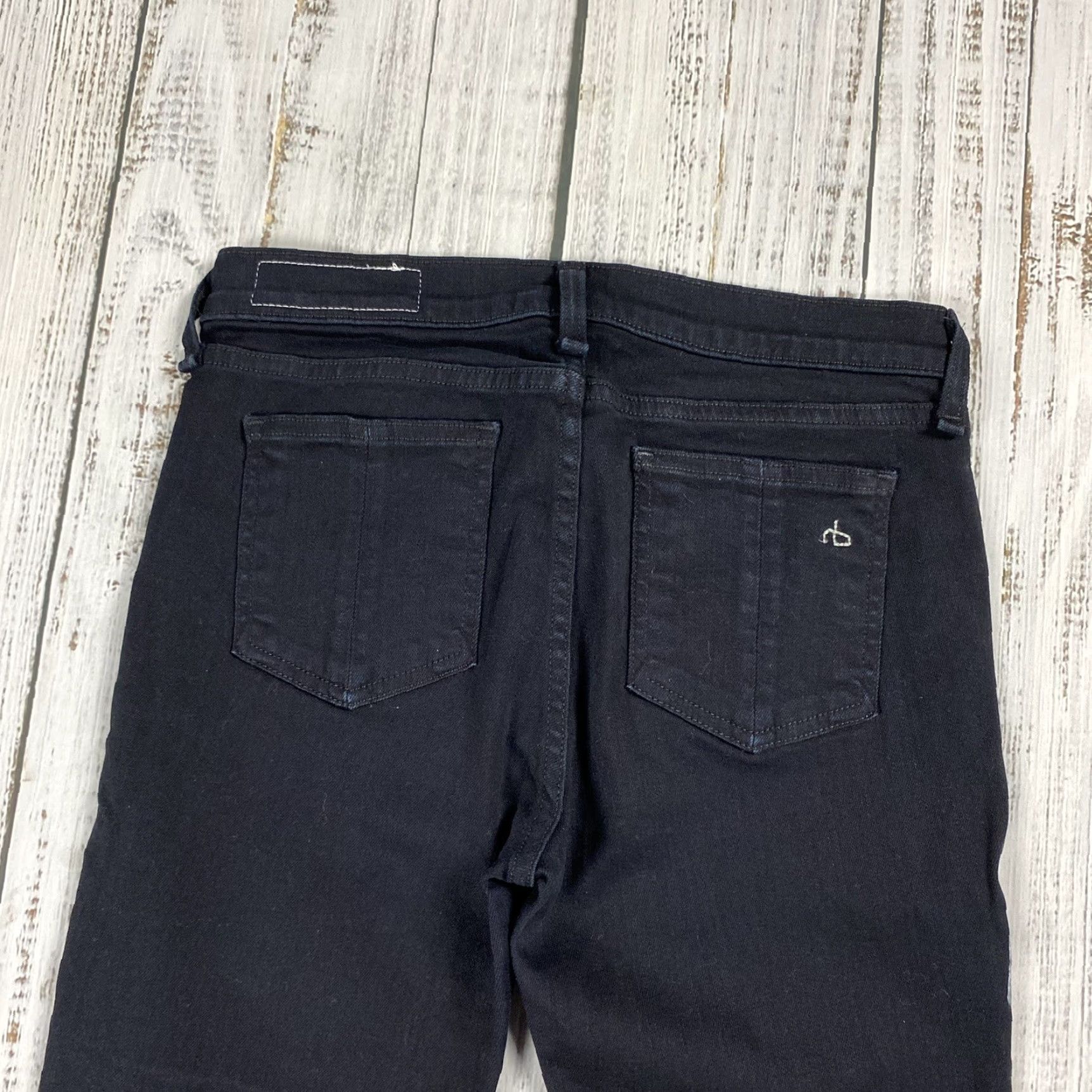 Rag & Bone RAG & BONE Skinny Jeans Womens Size 26 Black Paint Stripe Splatters Denim Ankle Size 26" / US 2 / IT 38 - 7 Thumbnail