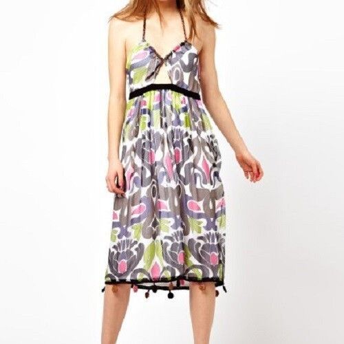Missoni M Missoni Chiffon Halter Dress with Crochet Pom Poms $861 Size M / US 6-8 / IT 42-44 - 1 Thumbnail