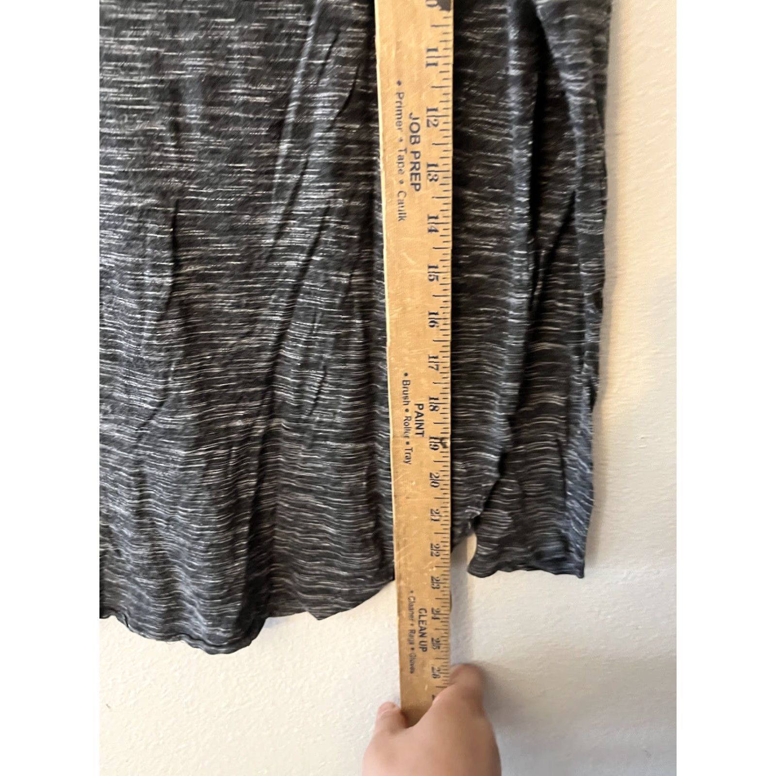 Gap Gap Women Solid V Neck Long Sleeve Small Gray T-Shirt Size S / US 4 / IT 40 - 4 Thumbnail