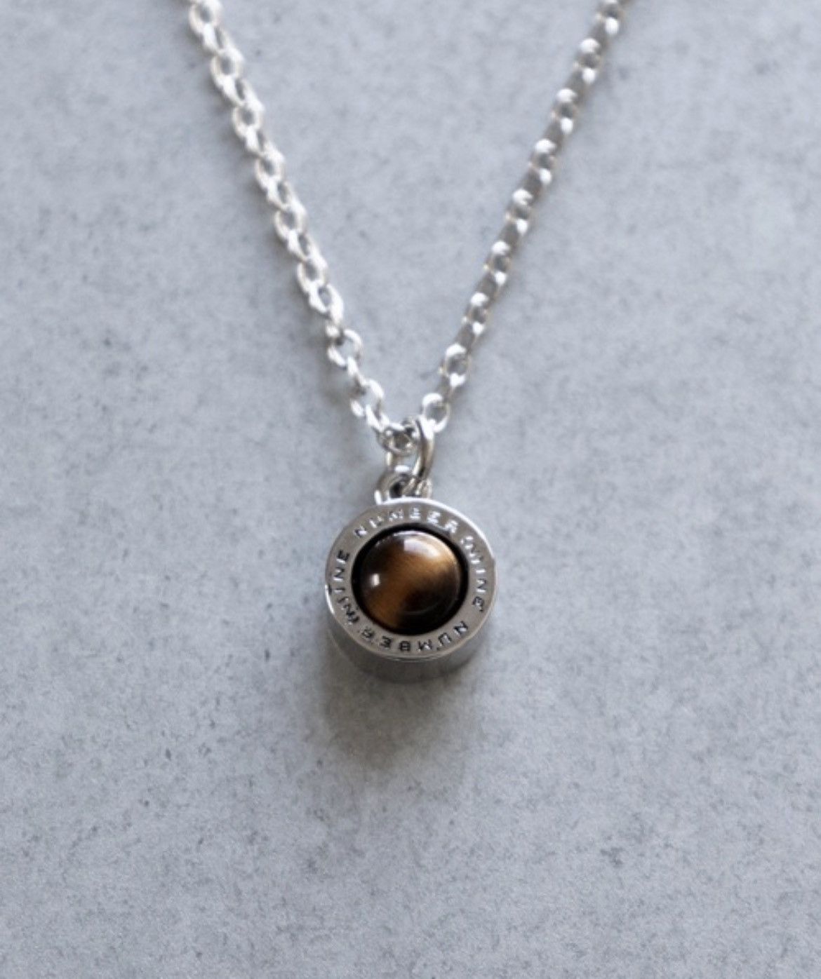 Number (N)ine Number Nine ROUND LOGO STONE CHARM NECKLACE Size ONE SIZE - 1 Thumbnail