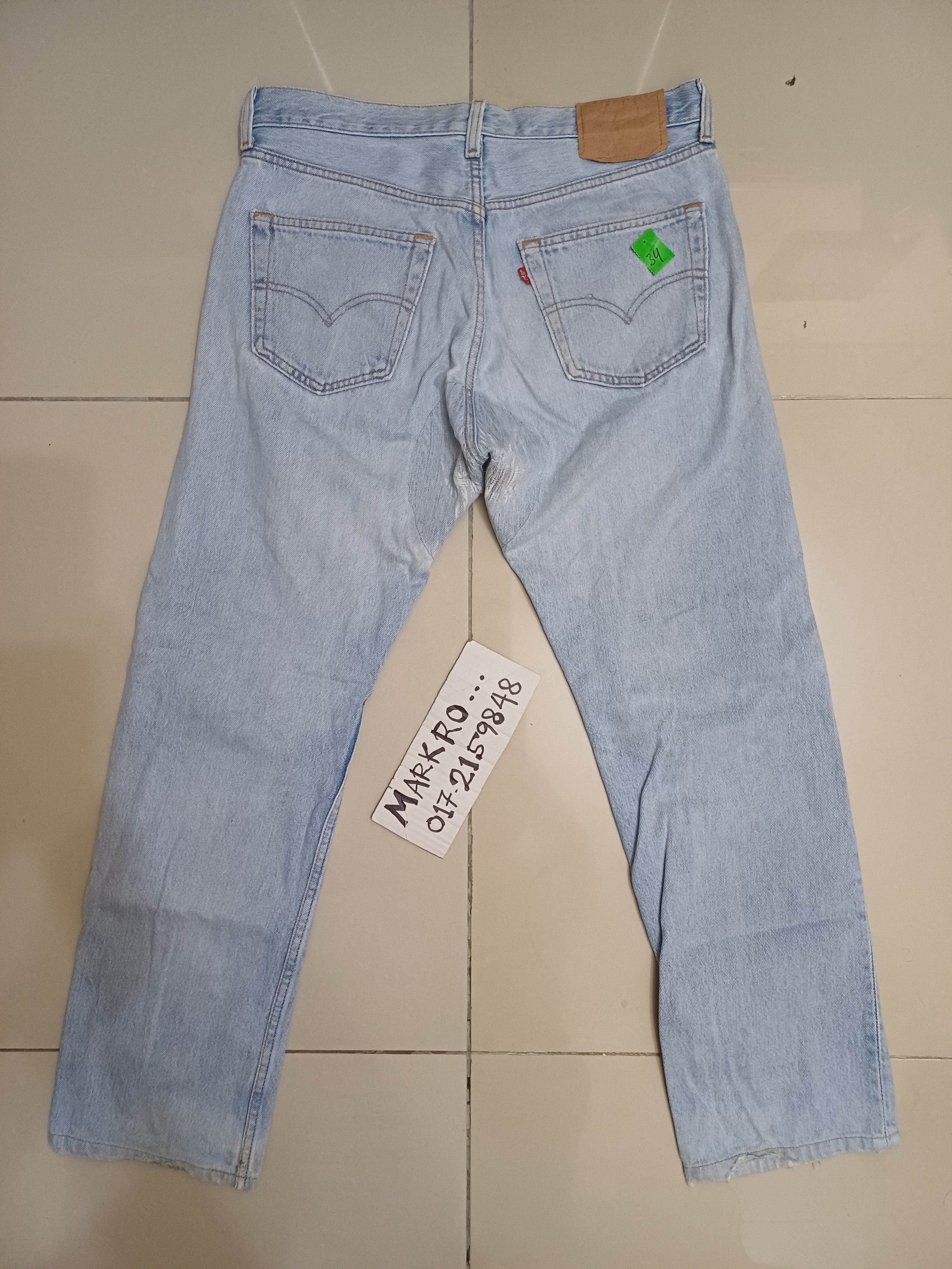 Levi's Vintage Clothing Crazy Distressed, vintage 90s Levis 501 🔥🔥🔥 Size US 32 / EU 48 - 3 Thumbnail