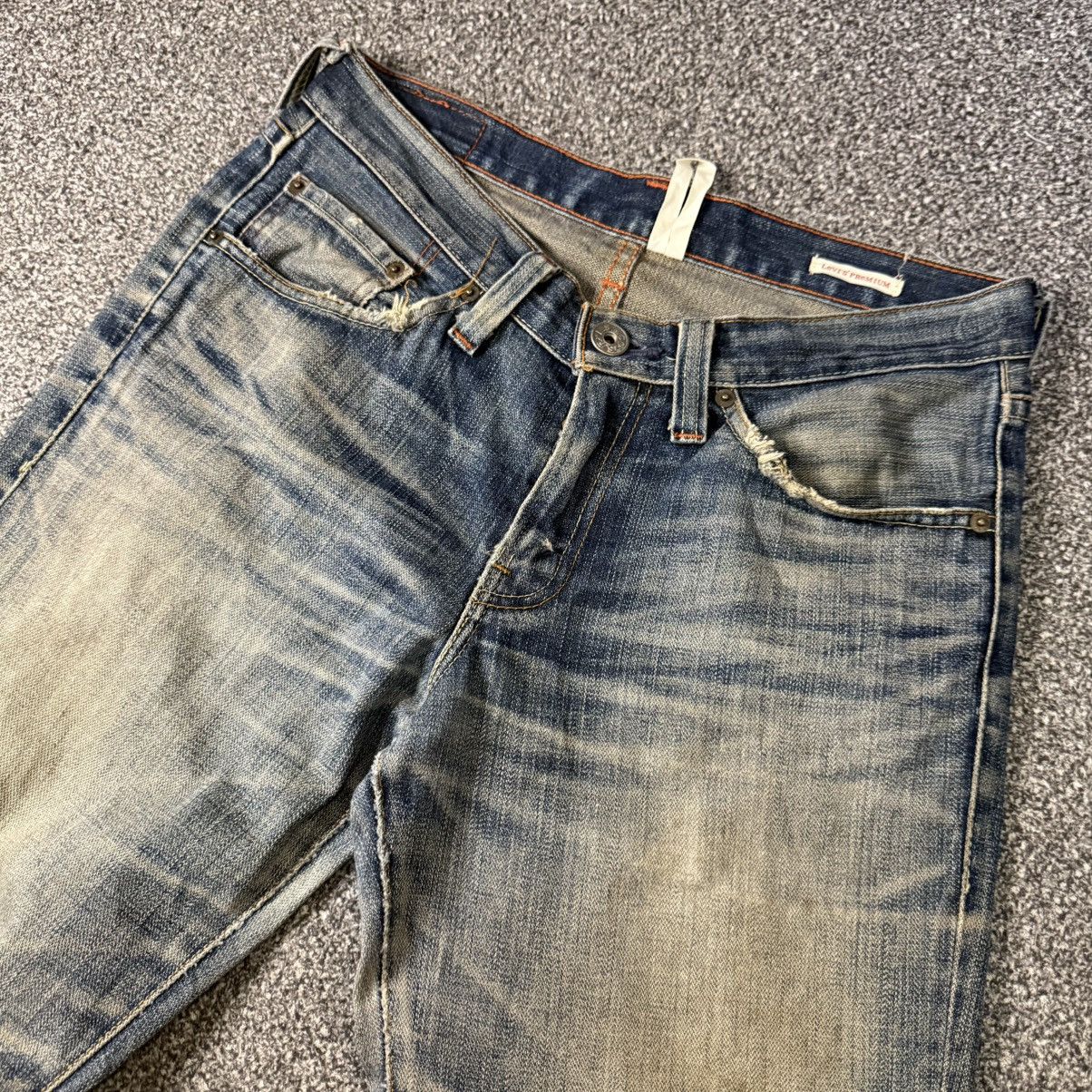 Levi's 🔥🇯🇵 Vintage Distressed 06 Levis 517 Flared Denim Boot Cut Size US 32 / EU 48 - 3 Thumbnail